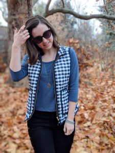 JCrew Mercantile gingham vest