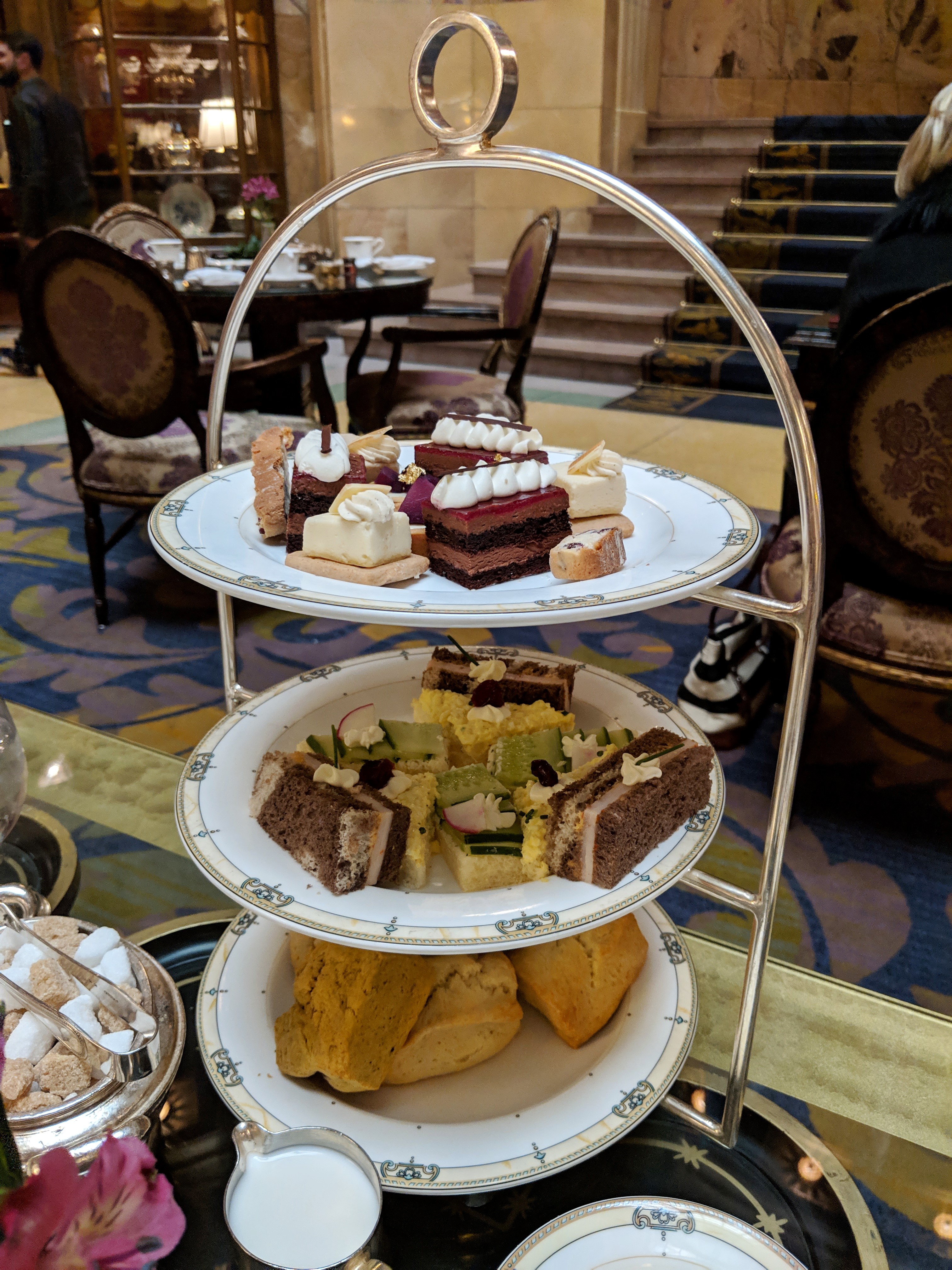 scones, finger sandwiches, desserts