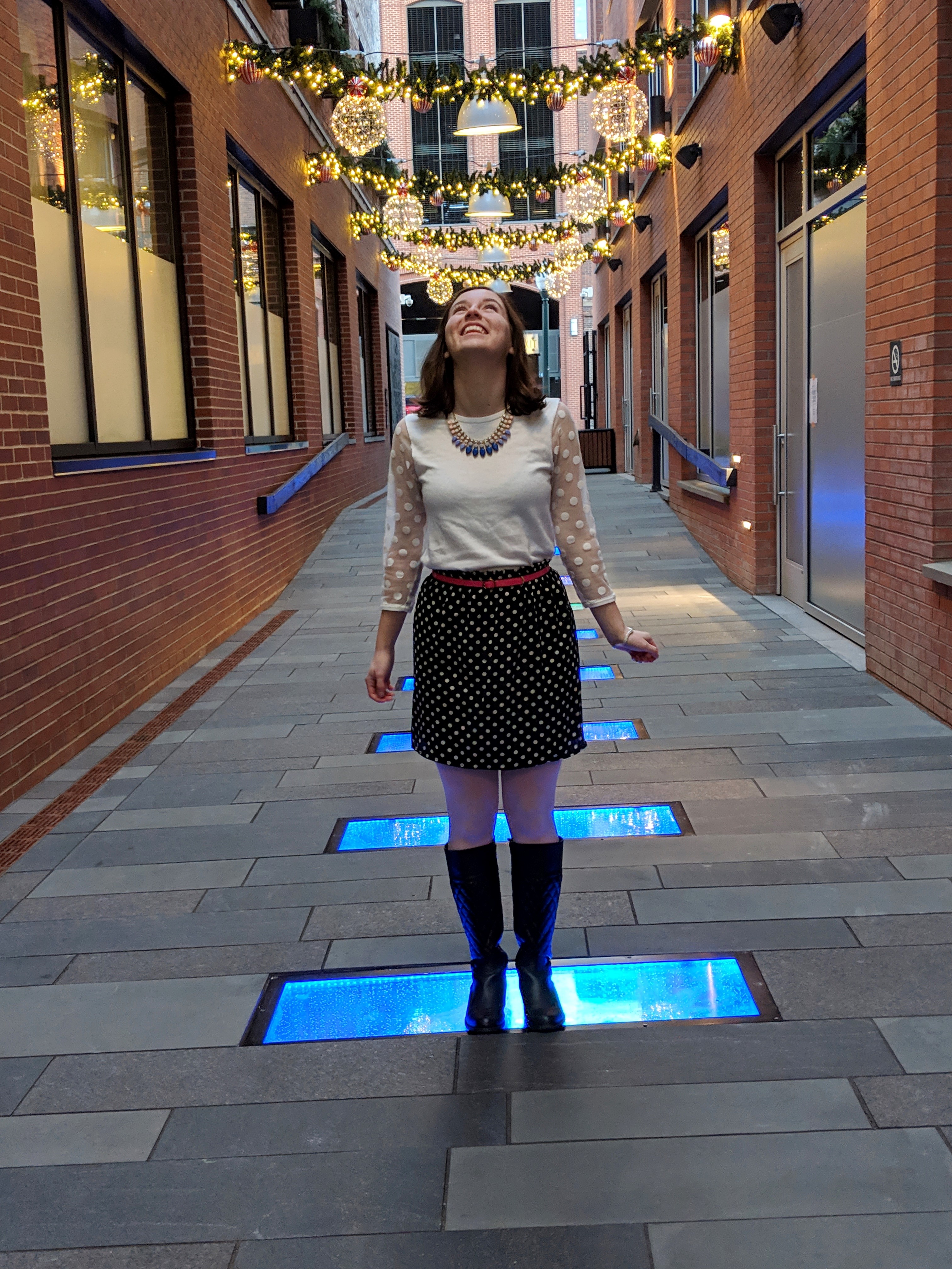 white polka dots Christmas lights