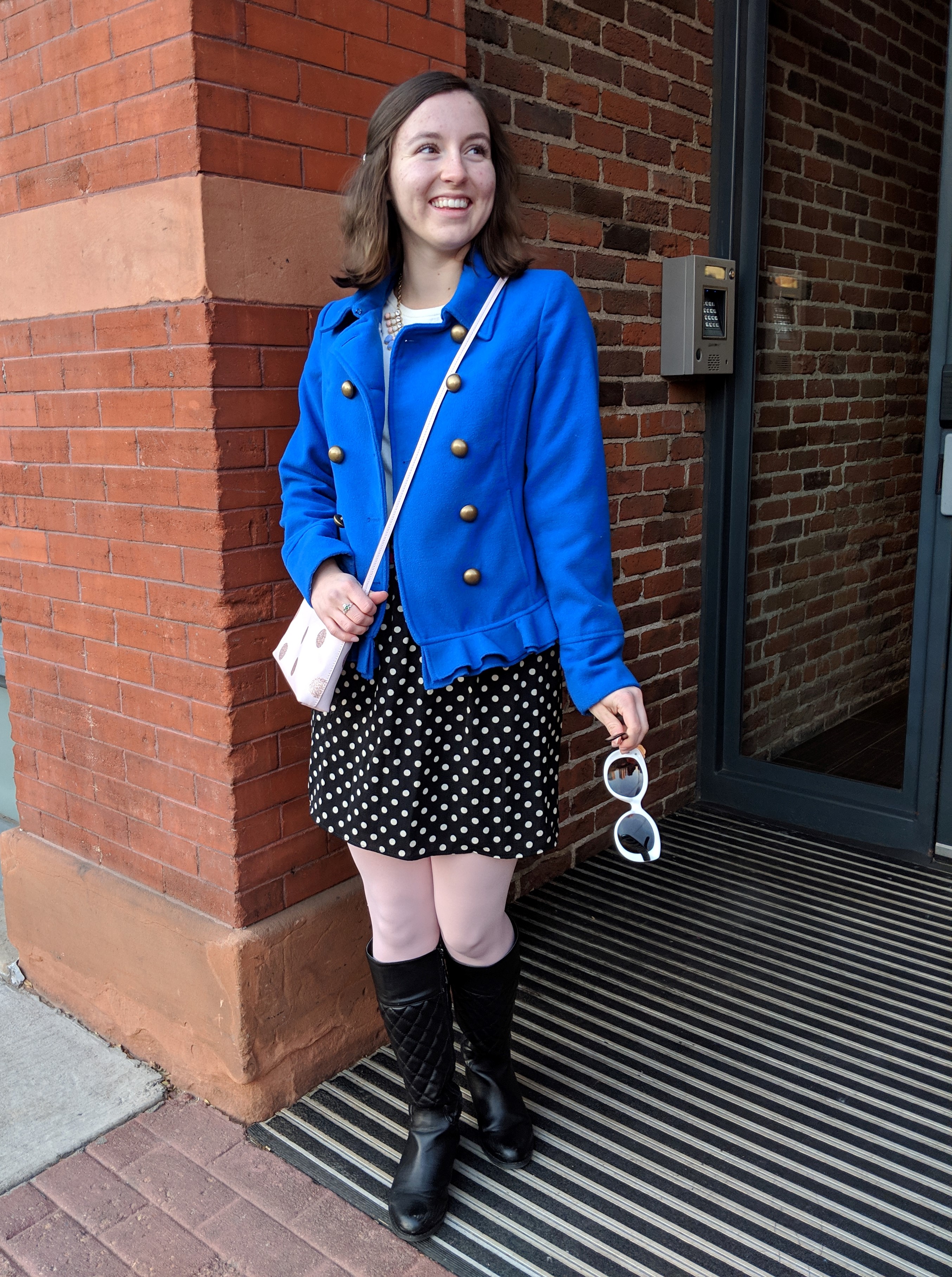 black and white polka dots