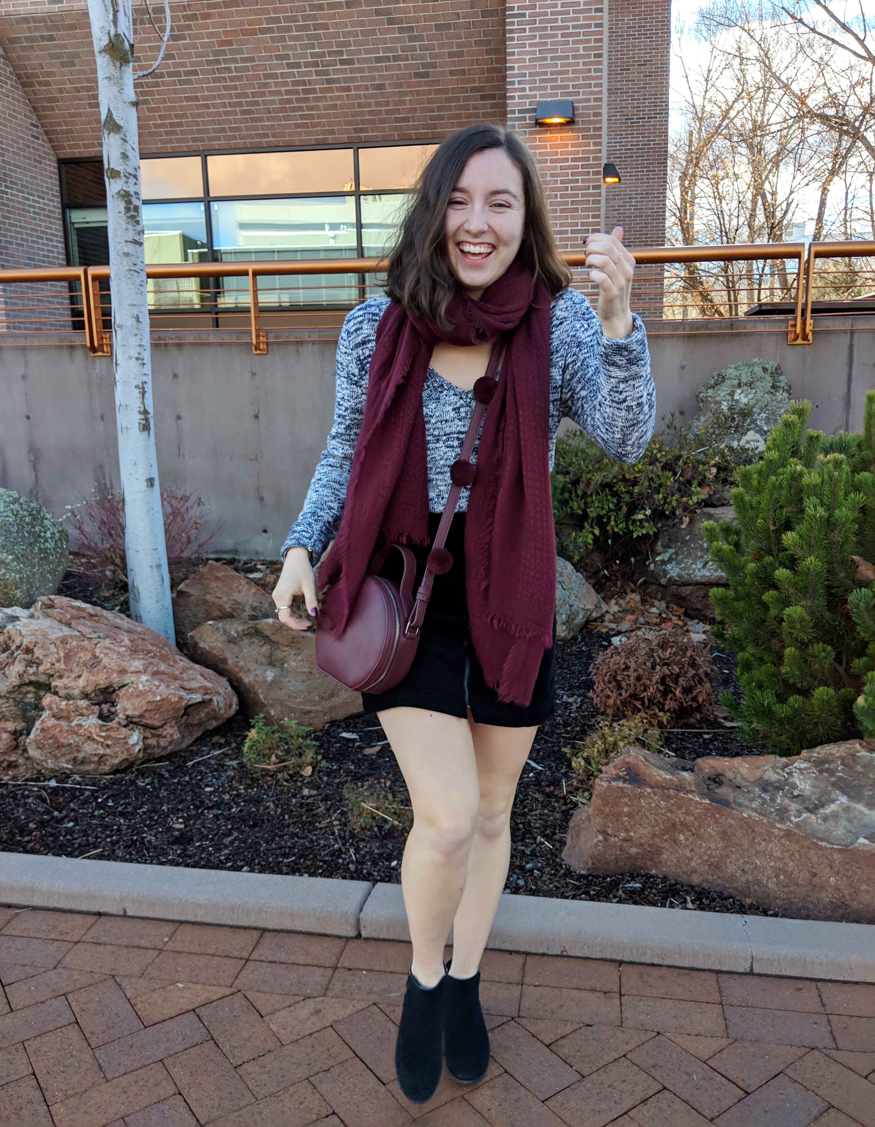 stylish maroon accessories and sweater weather