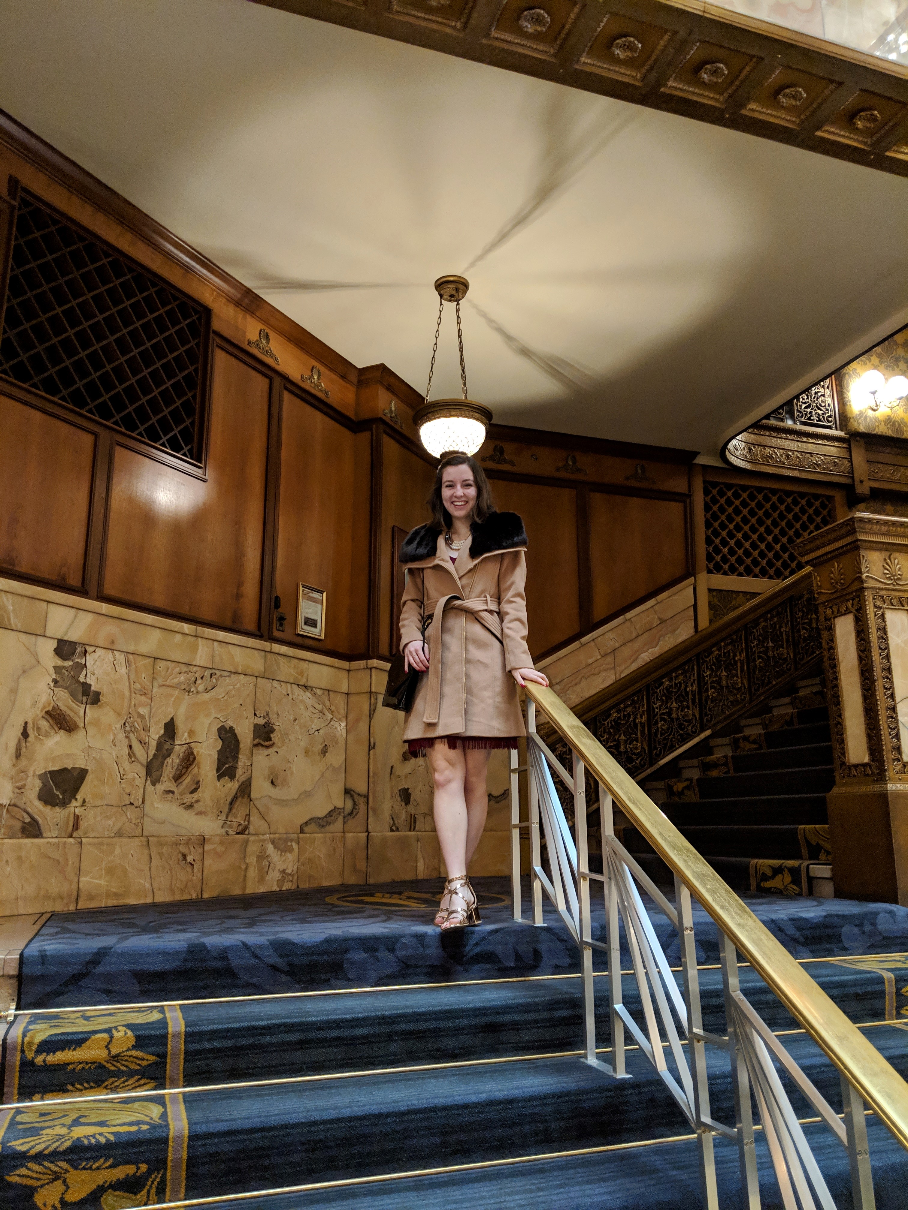 luxurious outerwear old fashioned stairs