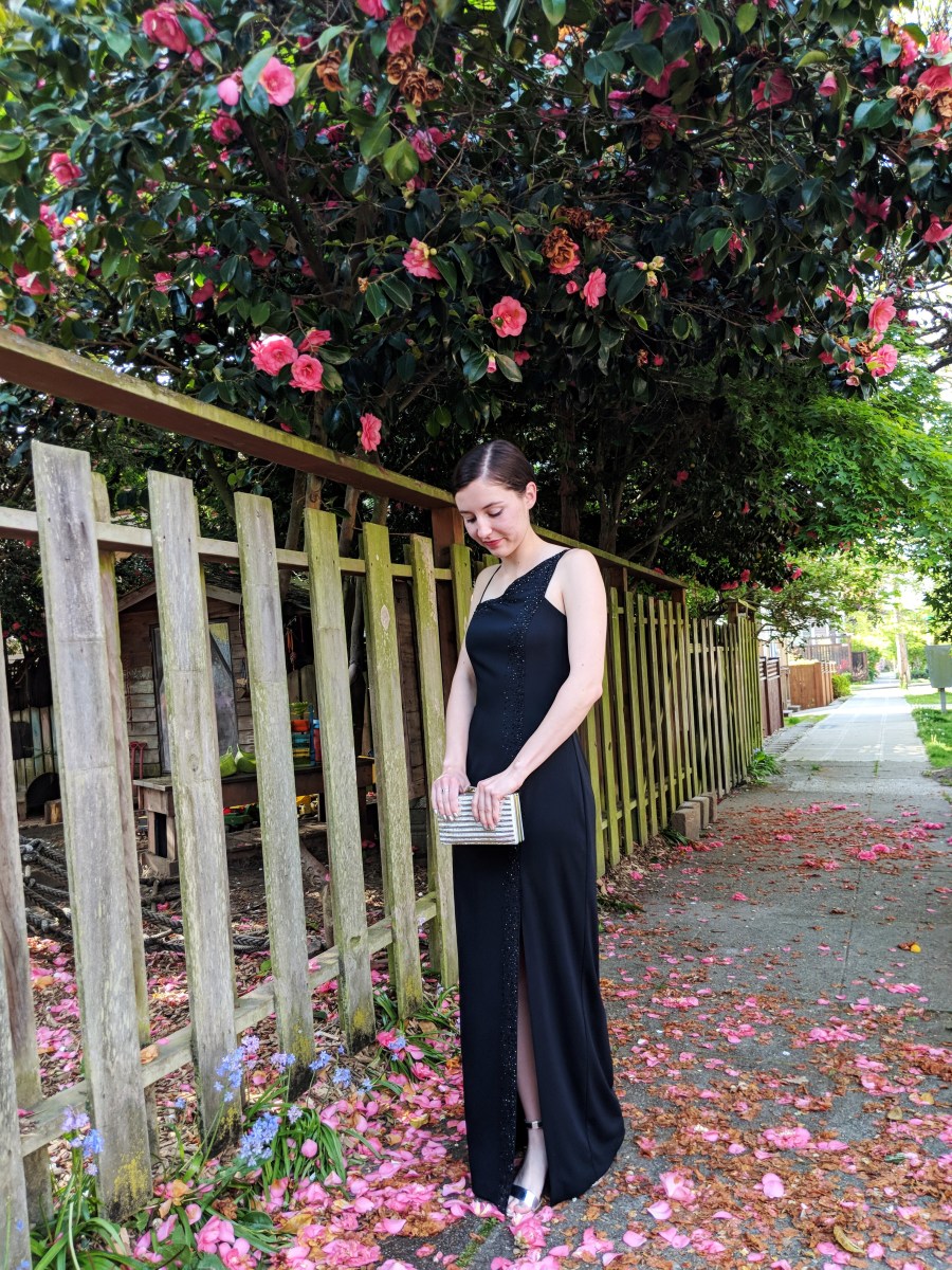 black formal gown