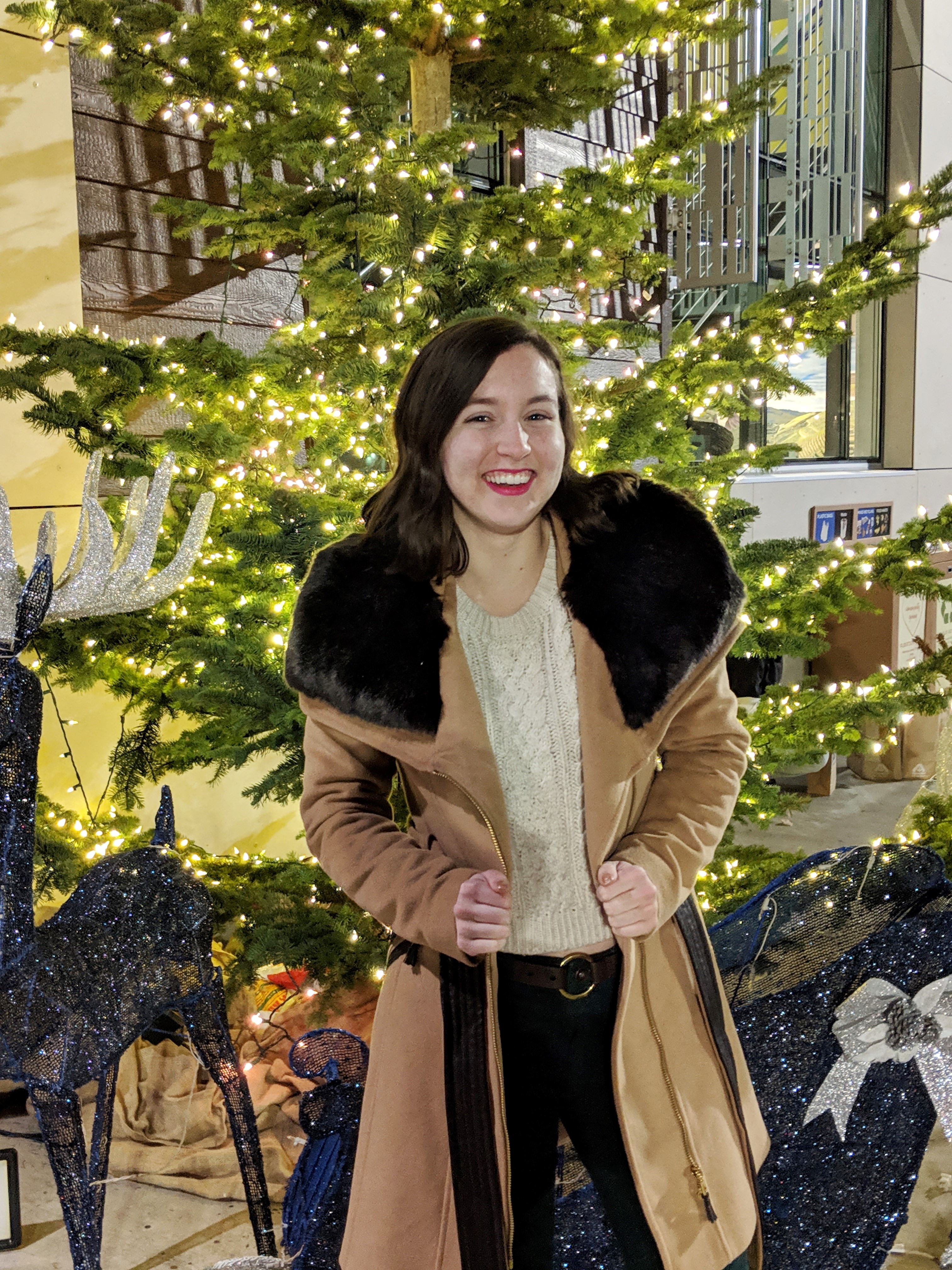 Macy's faux fur coat