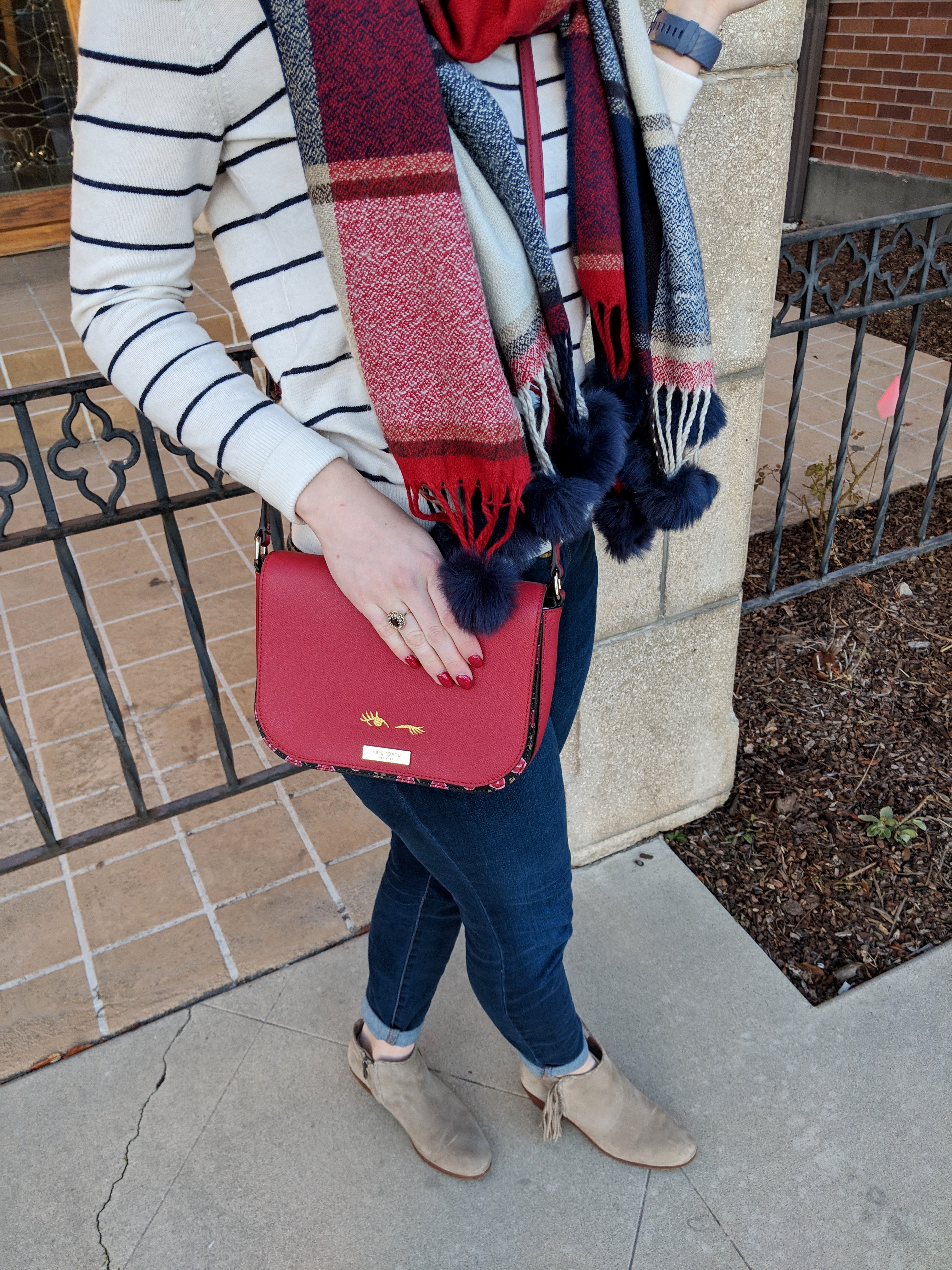 red Kate Spade New York purse