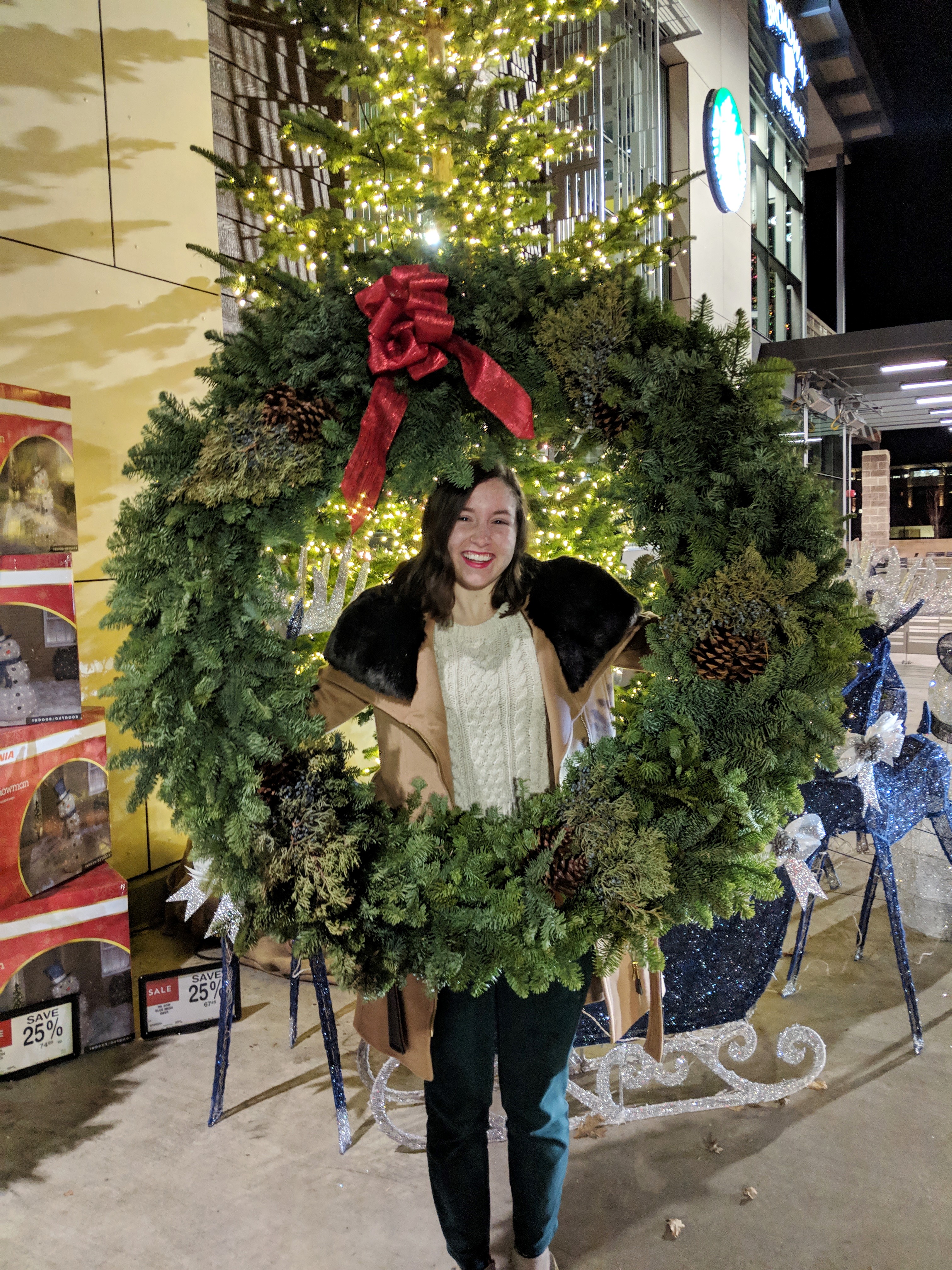 Christmas wreath holiday outfit
