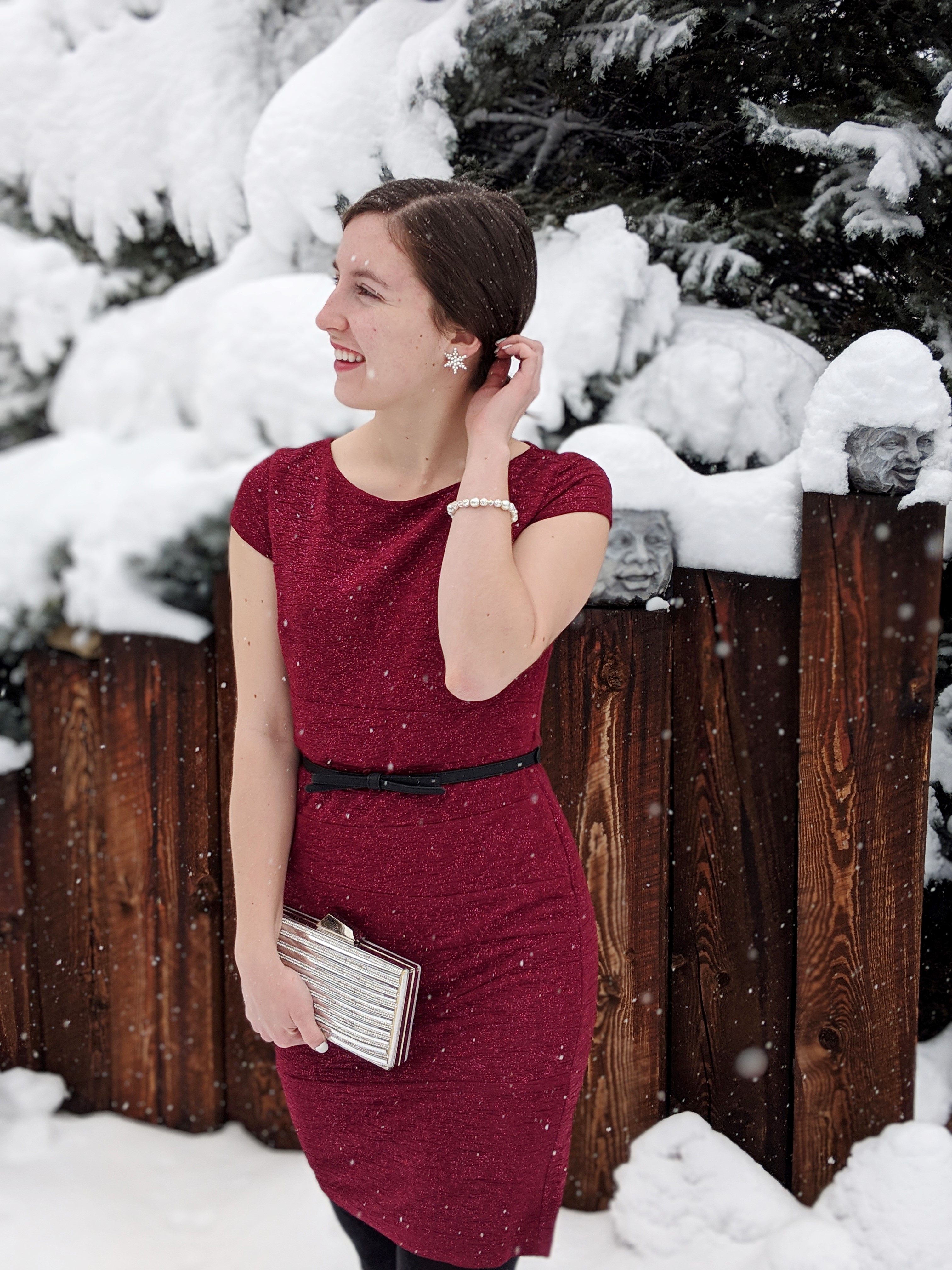 classy sparkly holiday outfit