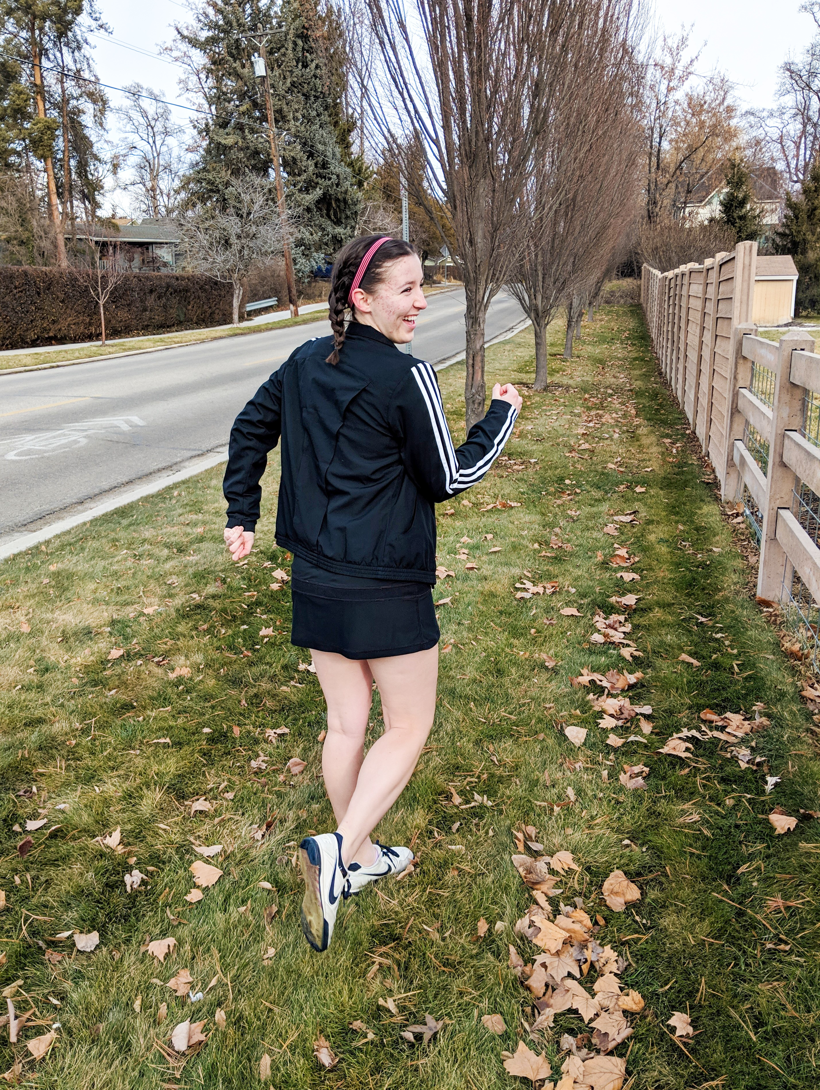 running, stretching, working out, getting fit