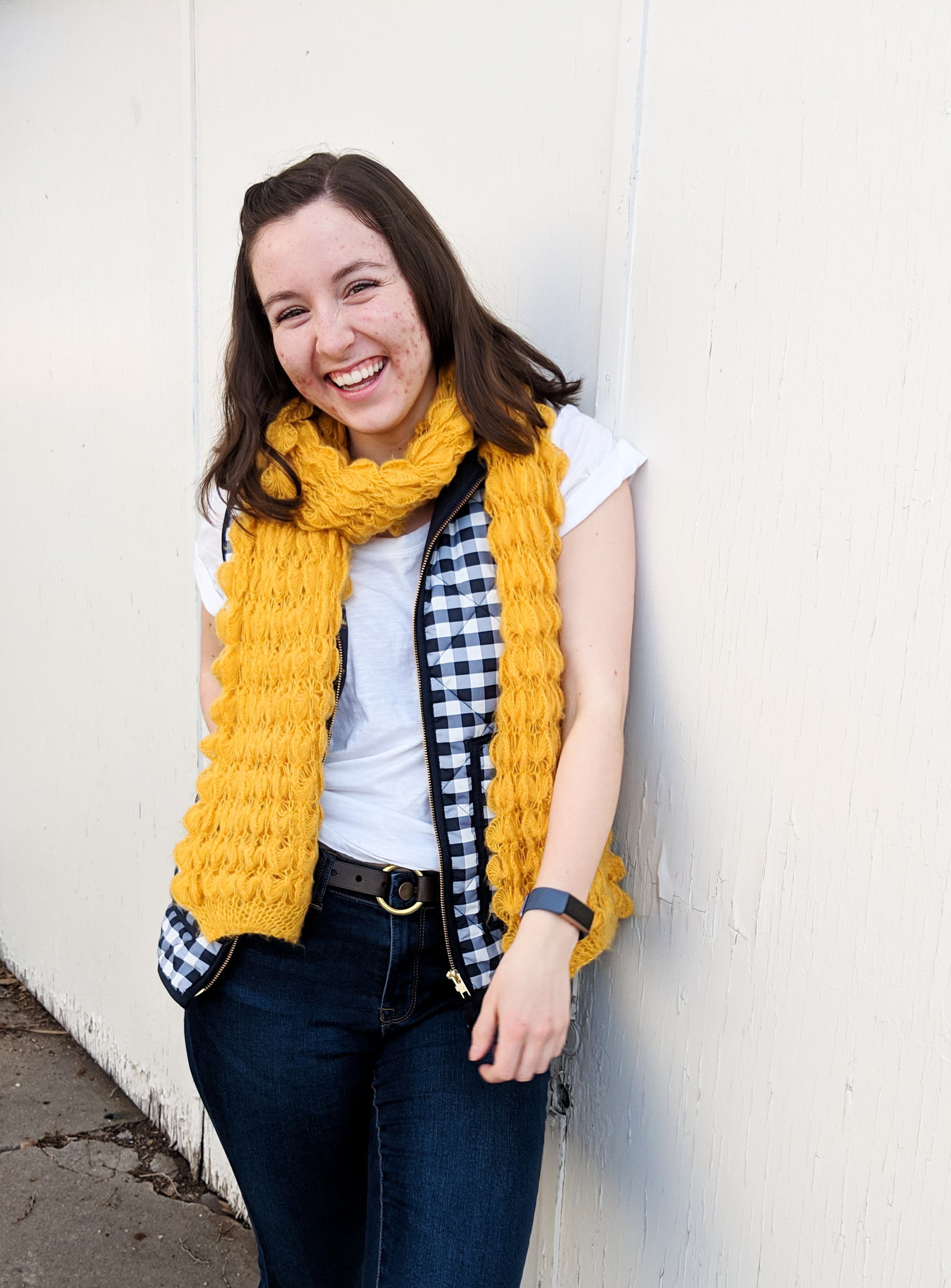 yellow and navy outfit to wear for the super bowl