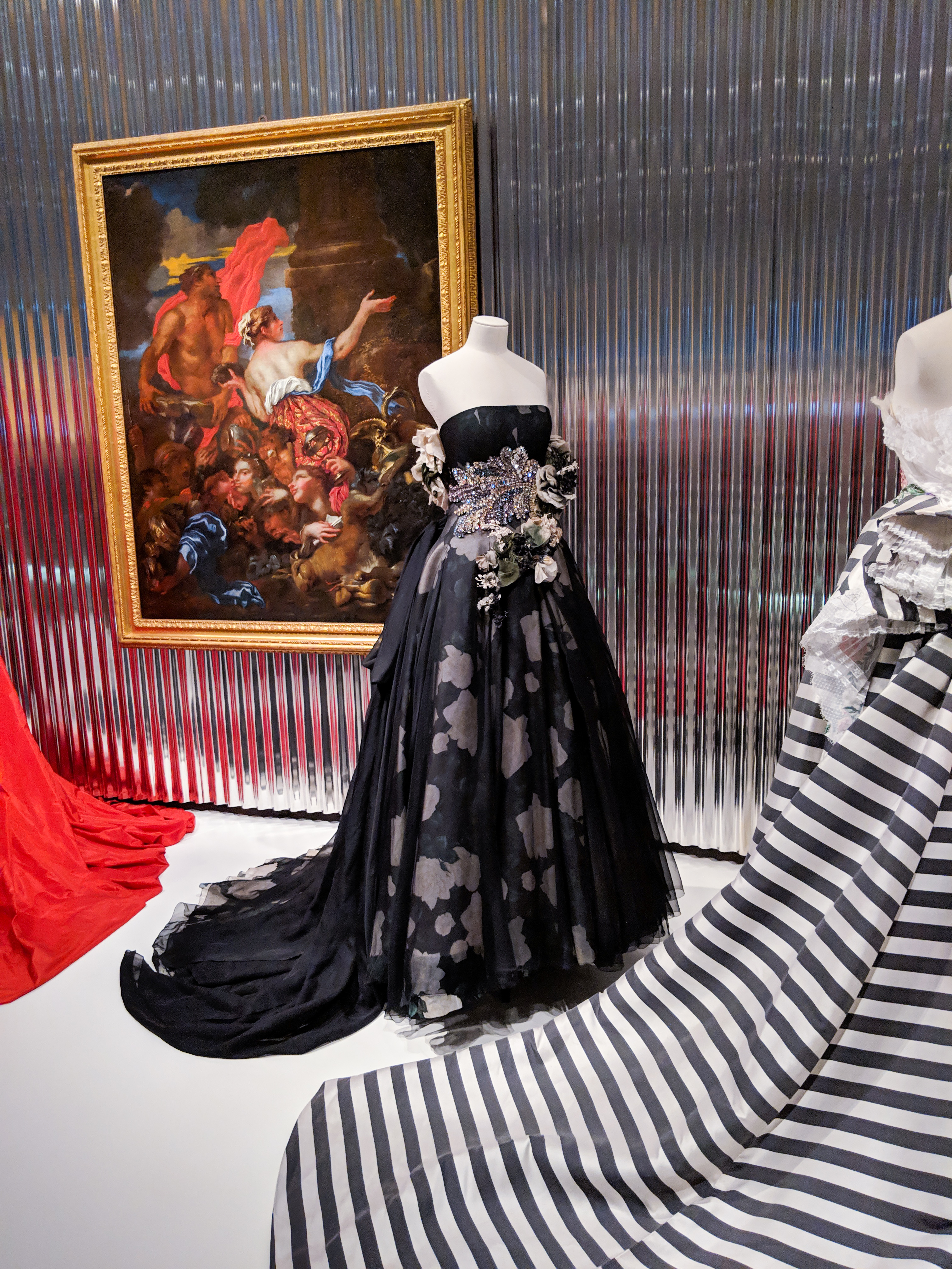 black Dior embellished ball gown