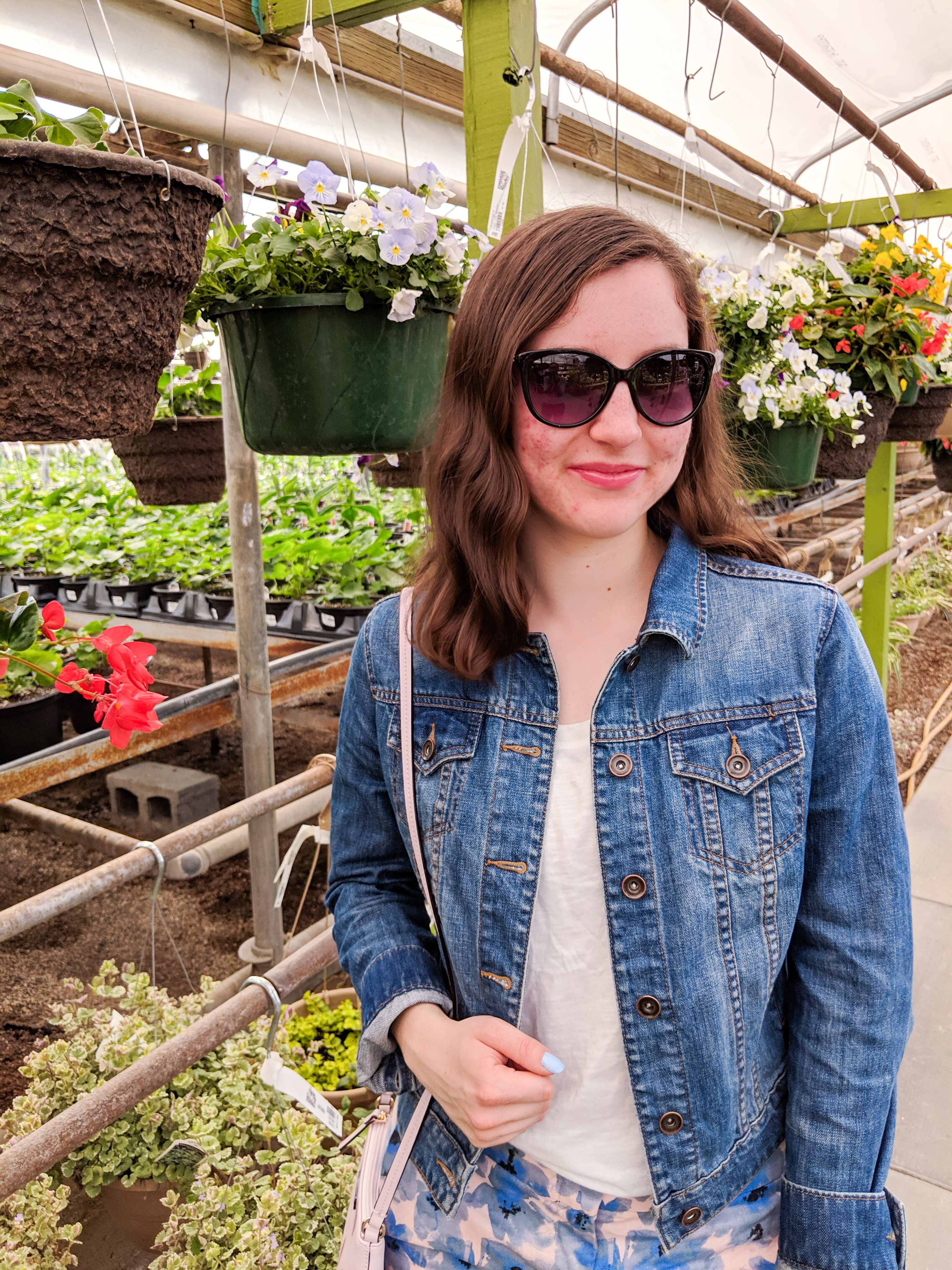 black sunglasses, jean jacket, lacking accessories, that extra umph