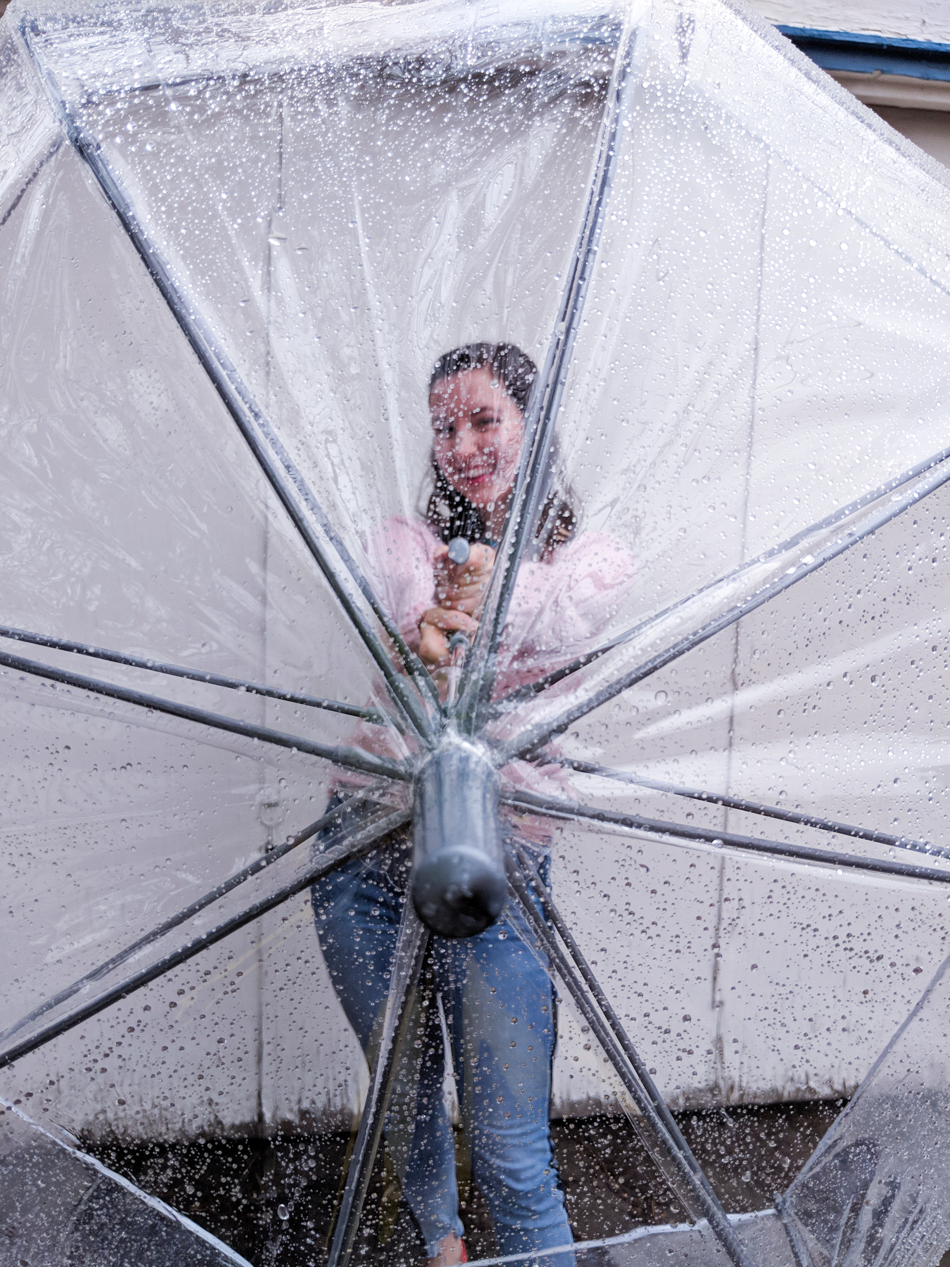 artsy umbrella shot, rainy day, surviving the rainy weather
