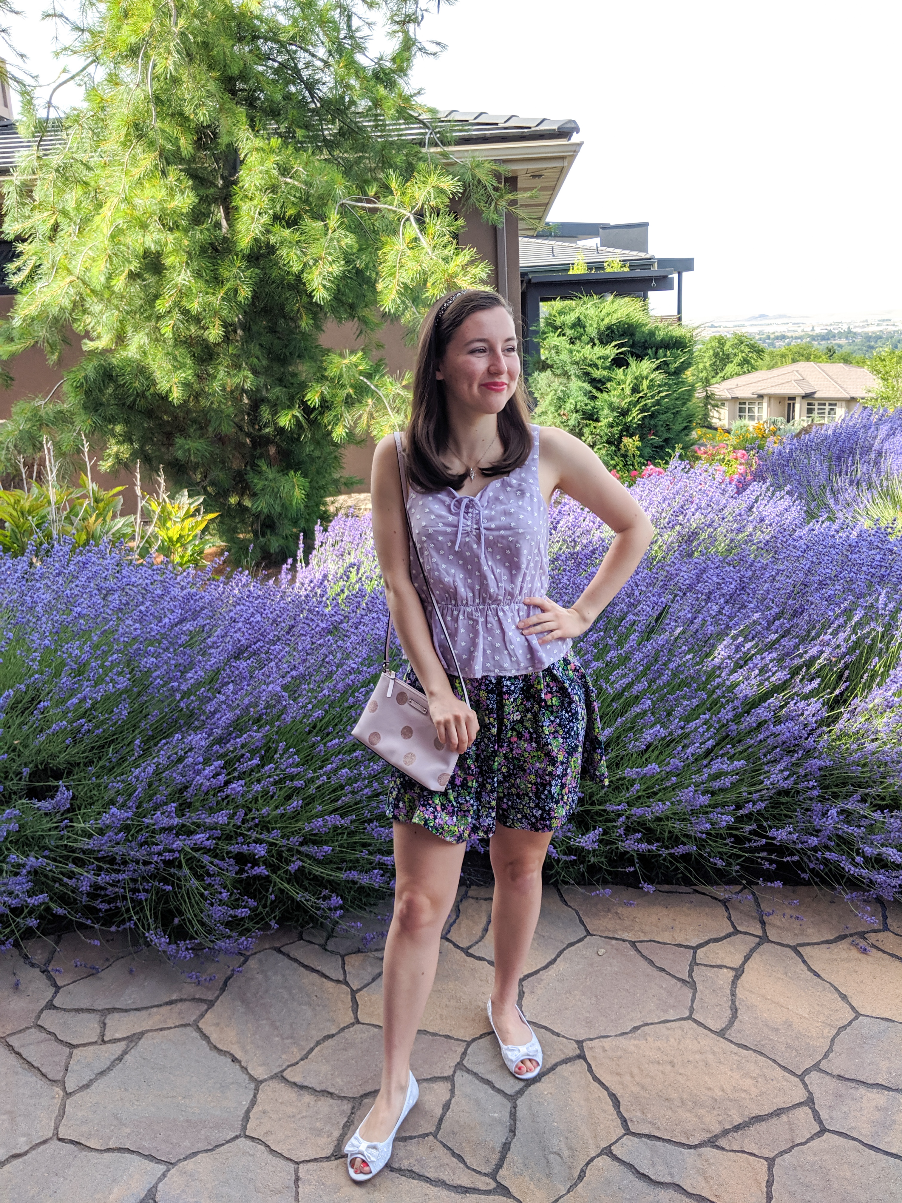 Purple, pattern mixing, Francesca's, Nordstrom rack