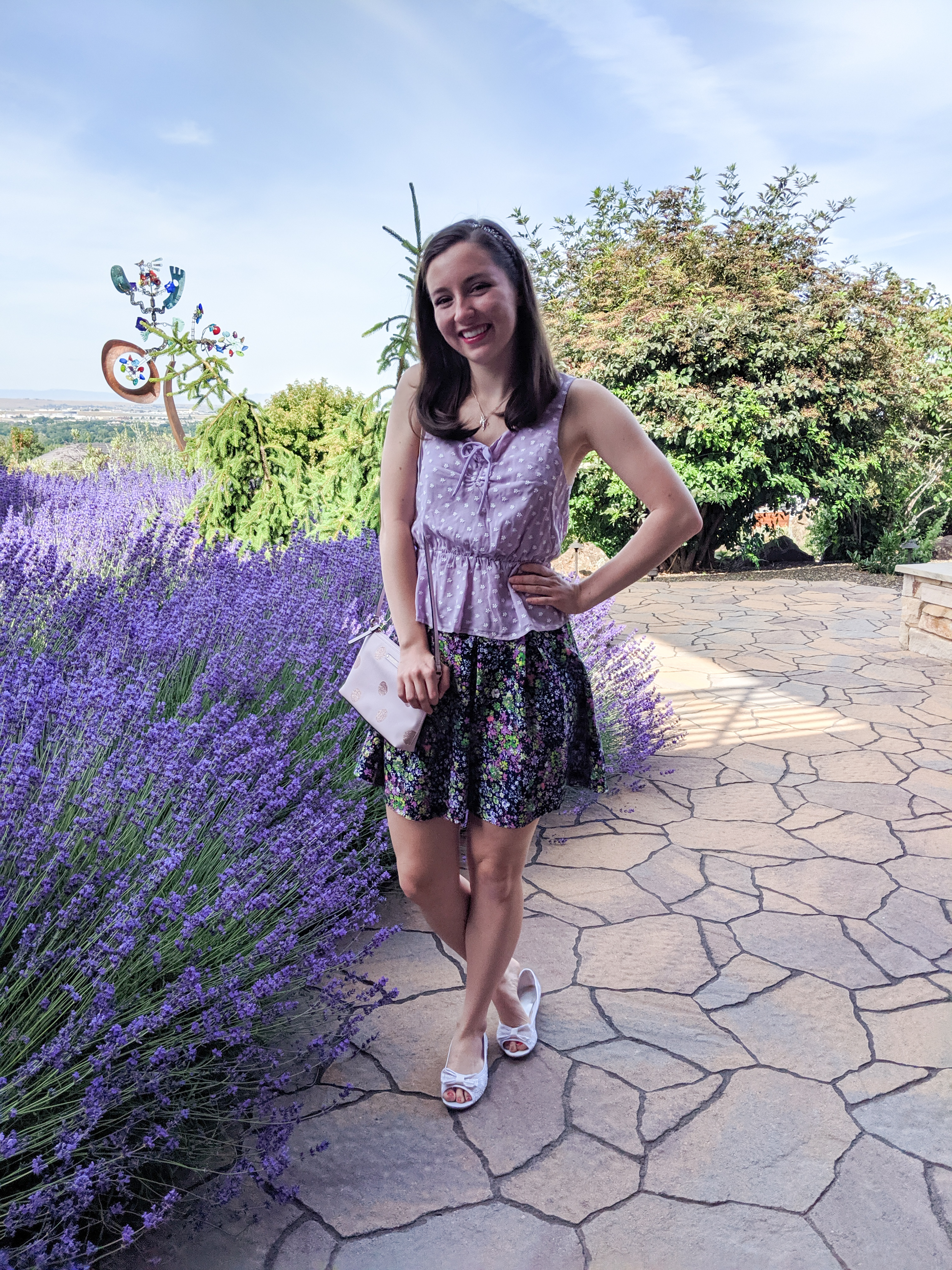 Florals, pattern mixing, college student, freshman year