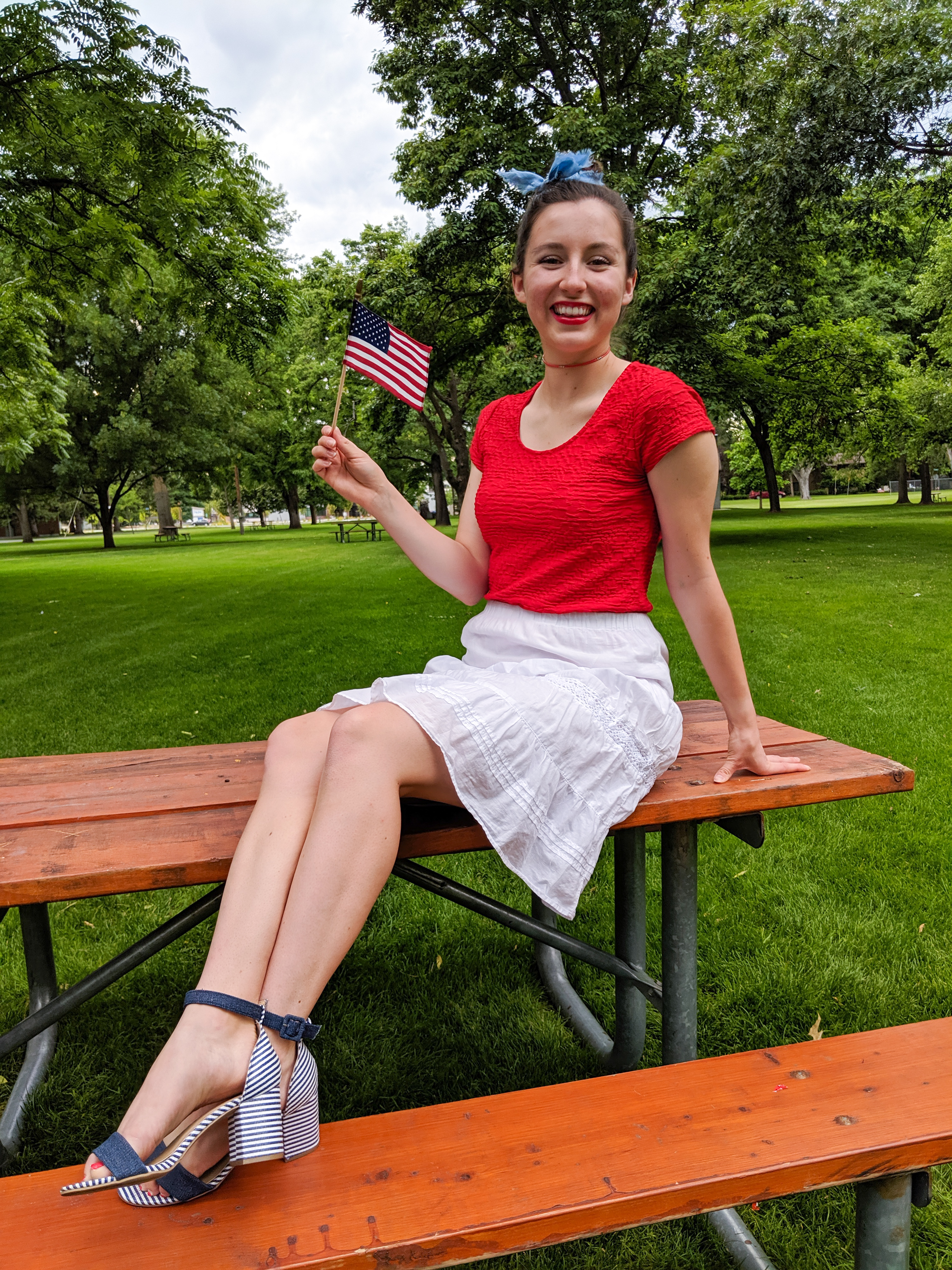 Independence Day, patriotic outfit, stars and stripes