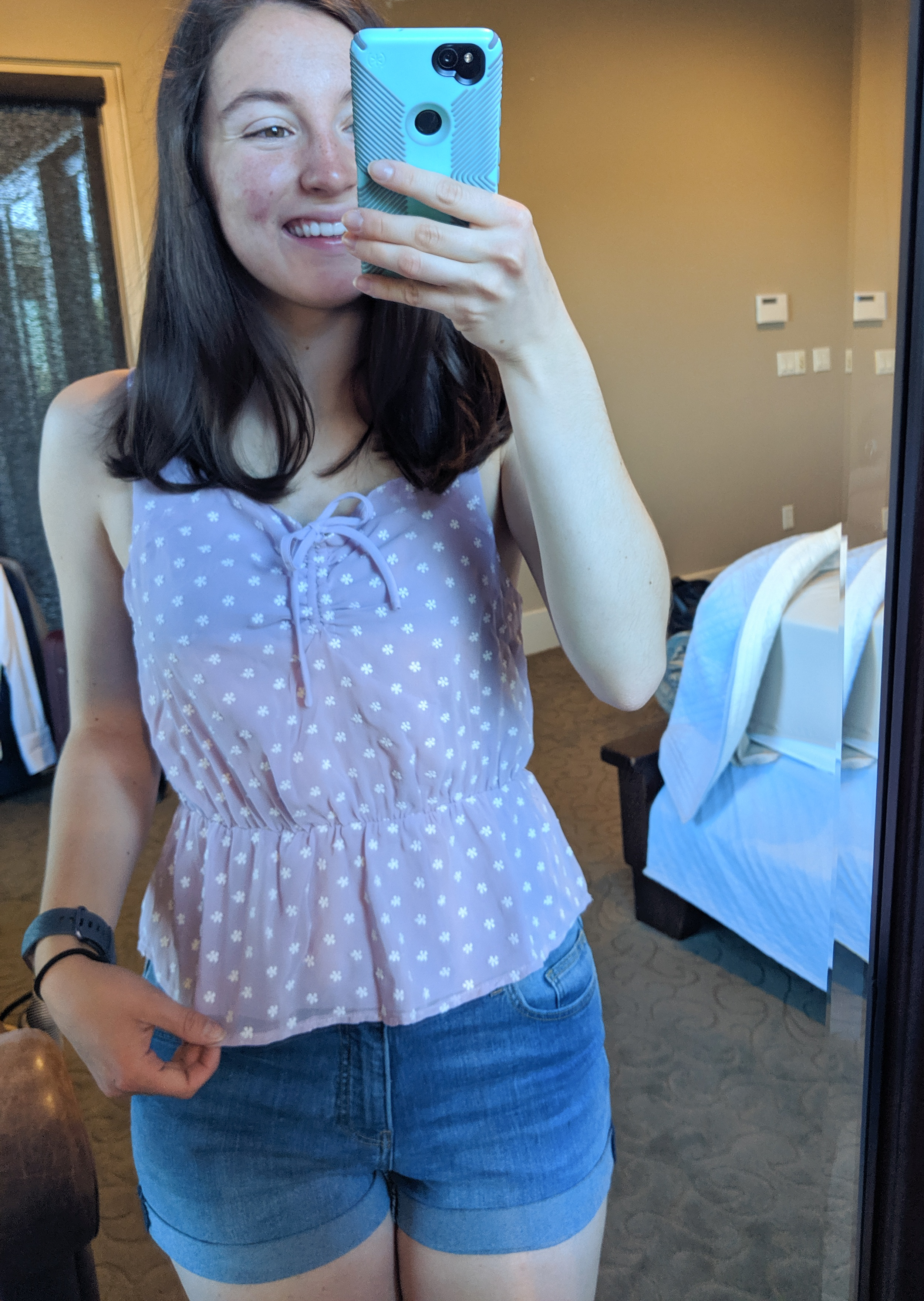 purple peplum top from Francesca's