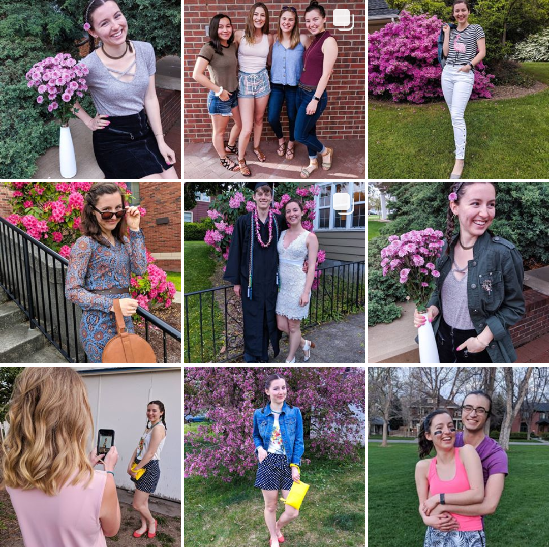 Fashion blogger, pink Instagram feed,