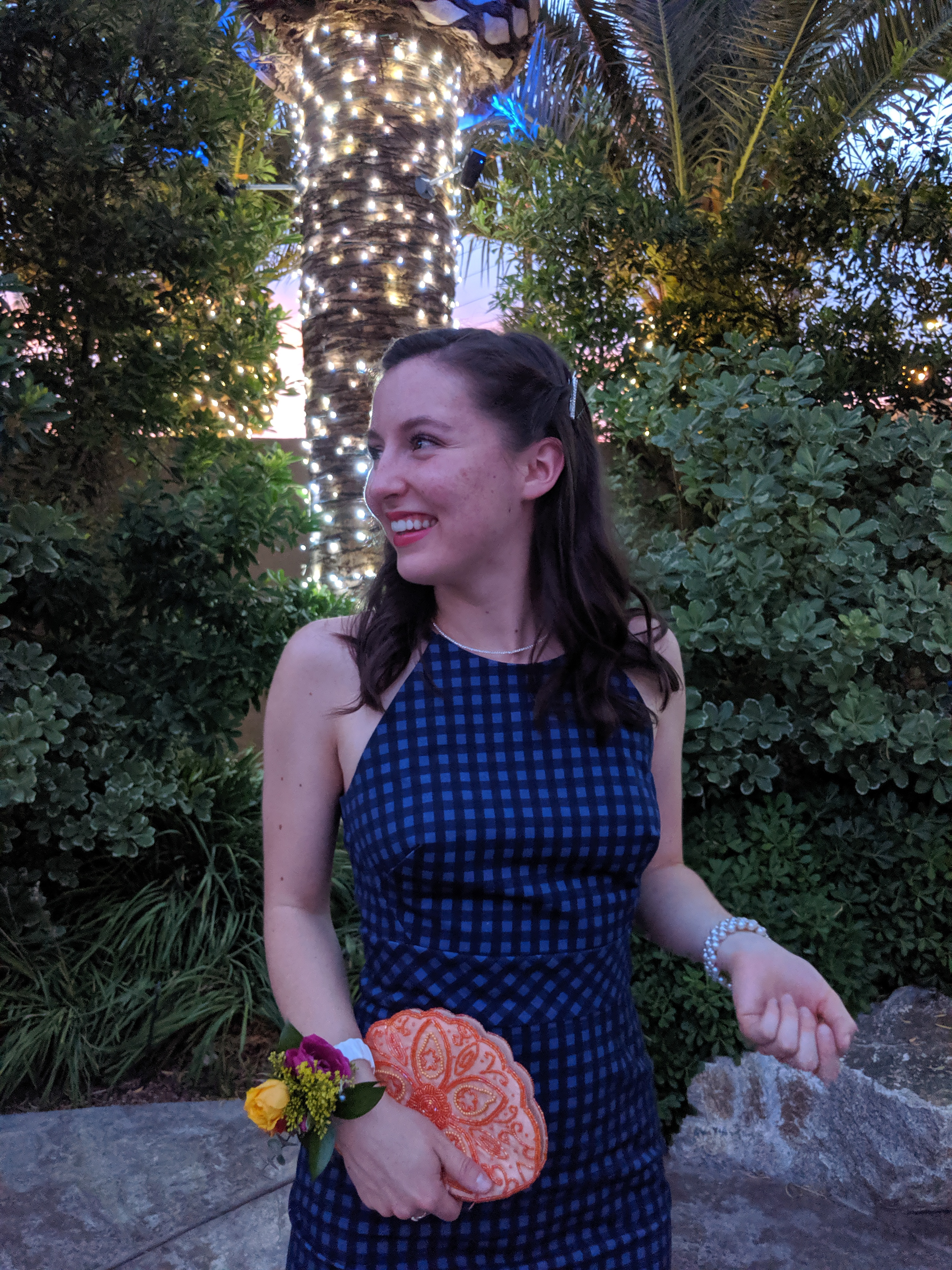 A Gingham Wedding Guest Outfit