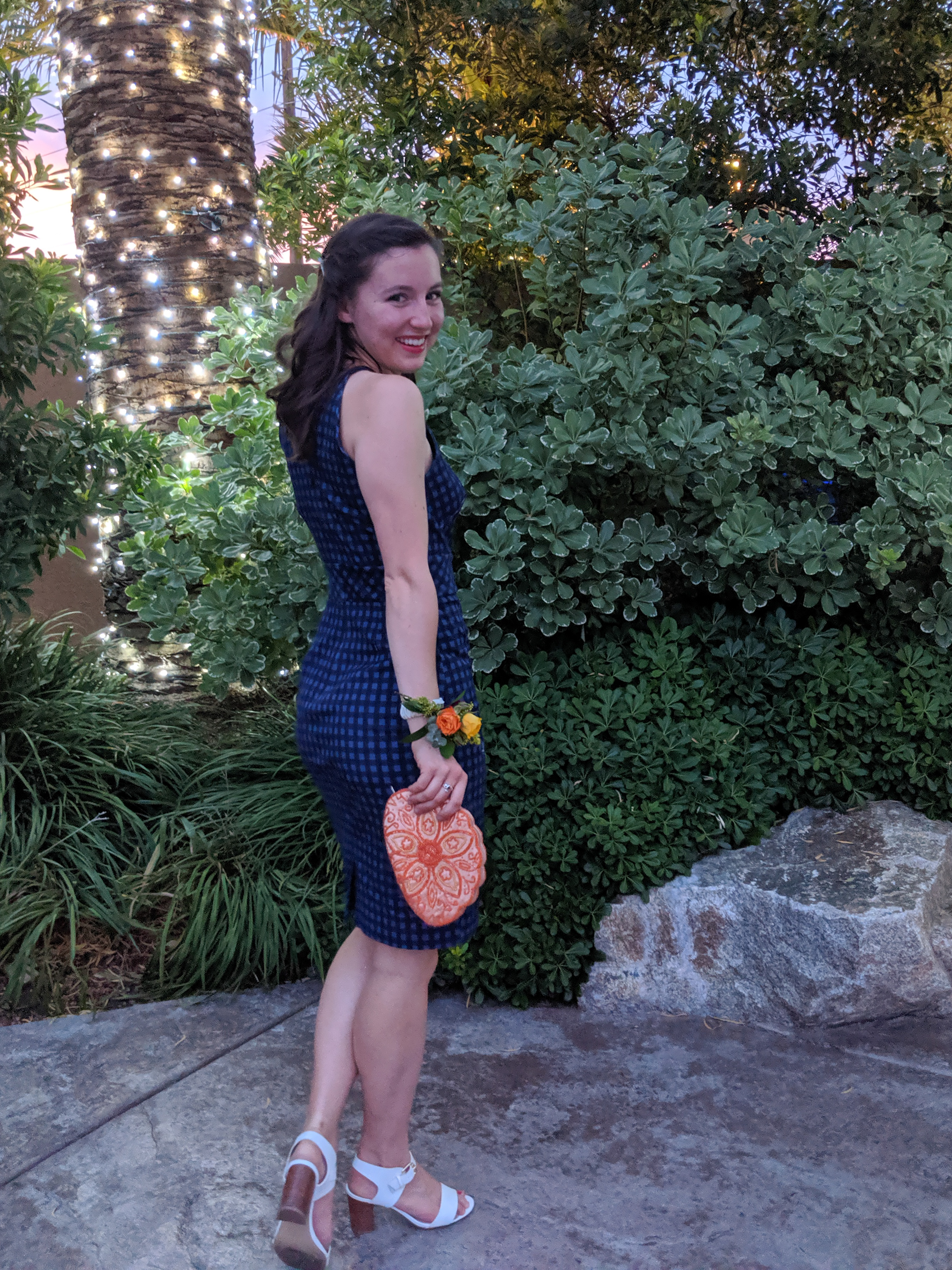 A Gingham Wedding Guest Outfit