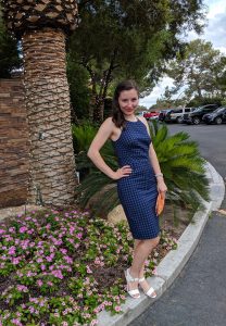 Wedding guest outfit, wedding season, blue gingham, navy dress