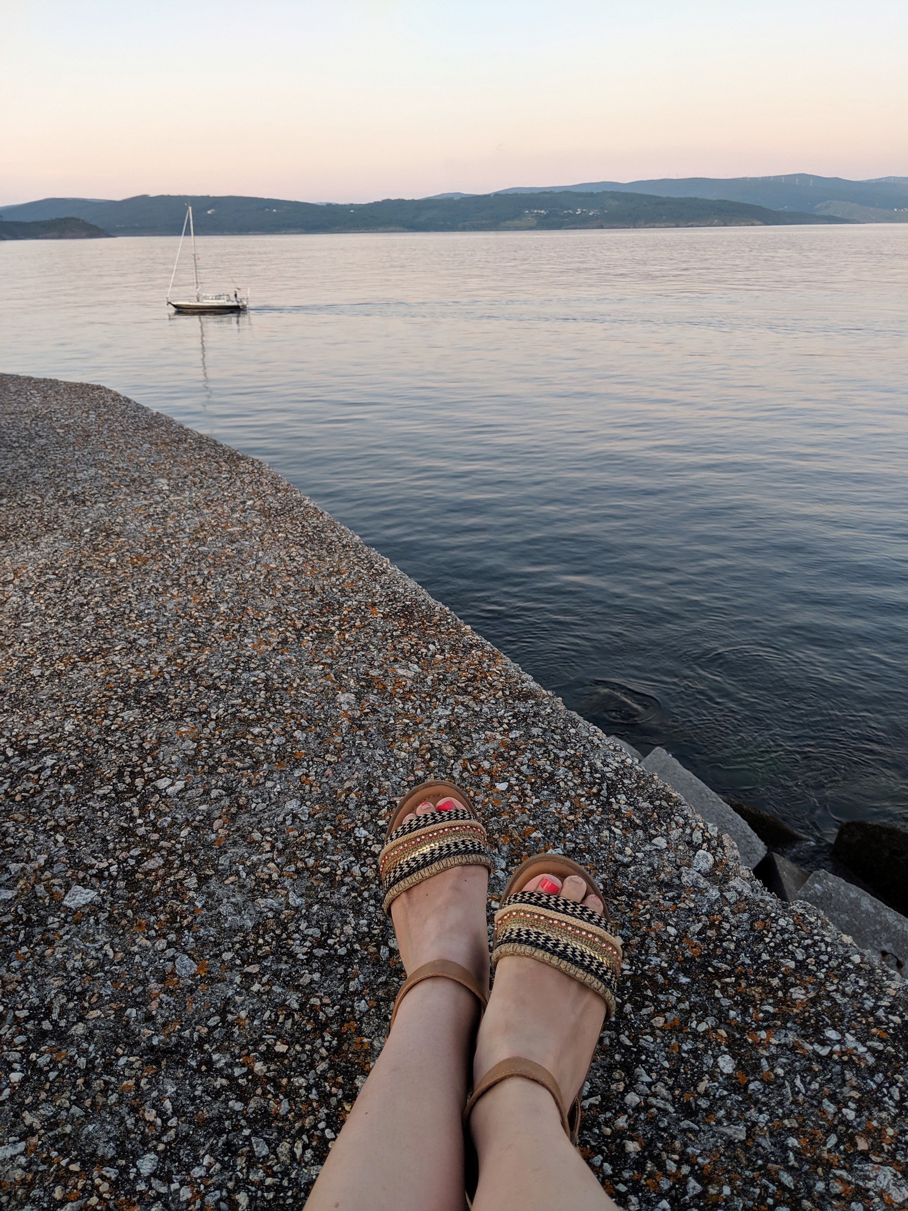 Finisterre, Spanish coast, DSW sandals, brown sandals