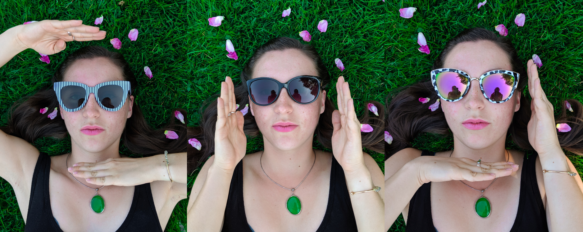 Vogue, strike a pose, Charming Charlie, sunglasses, statement necklace