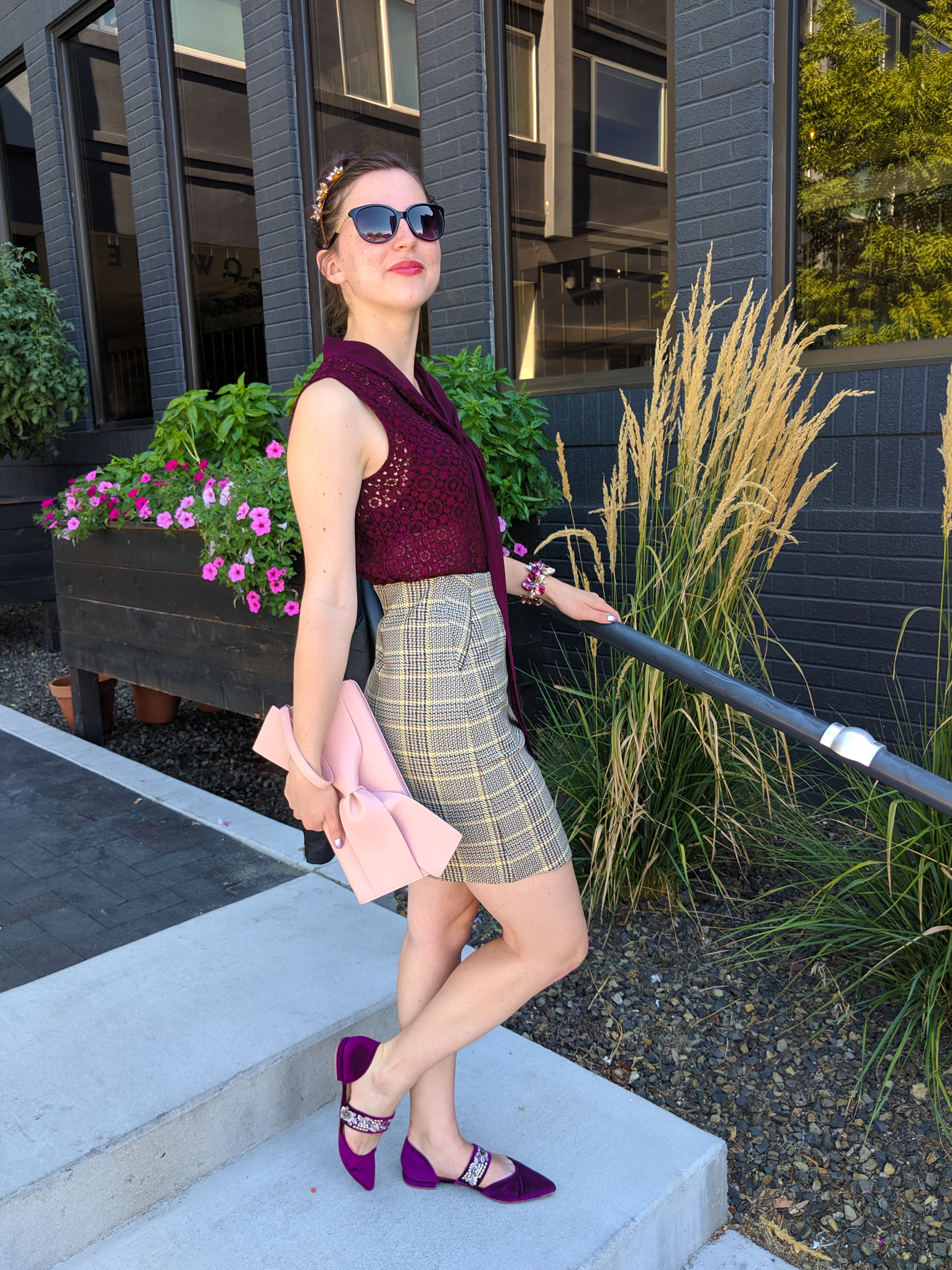 bow purse, blush clutch, Stitch Fix