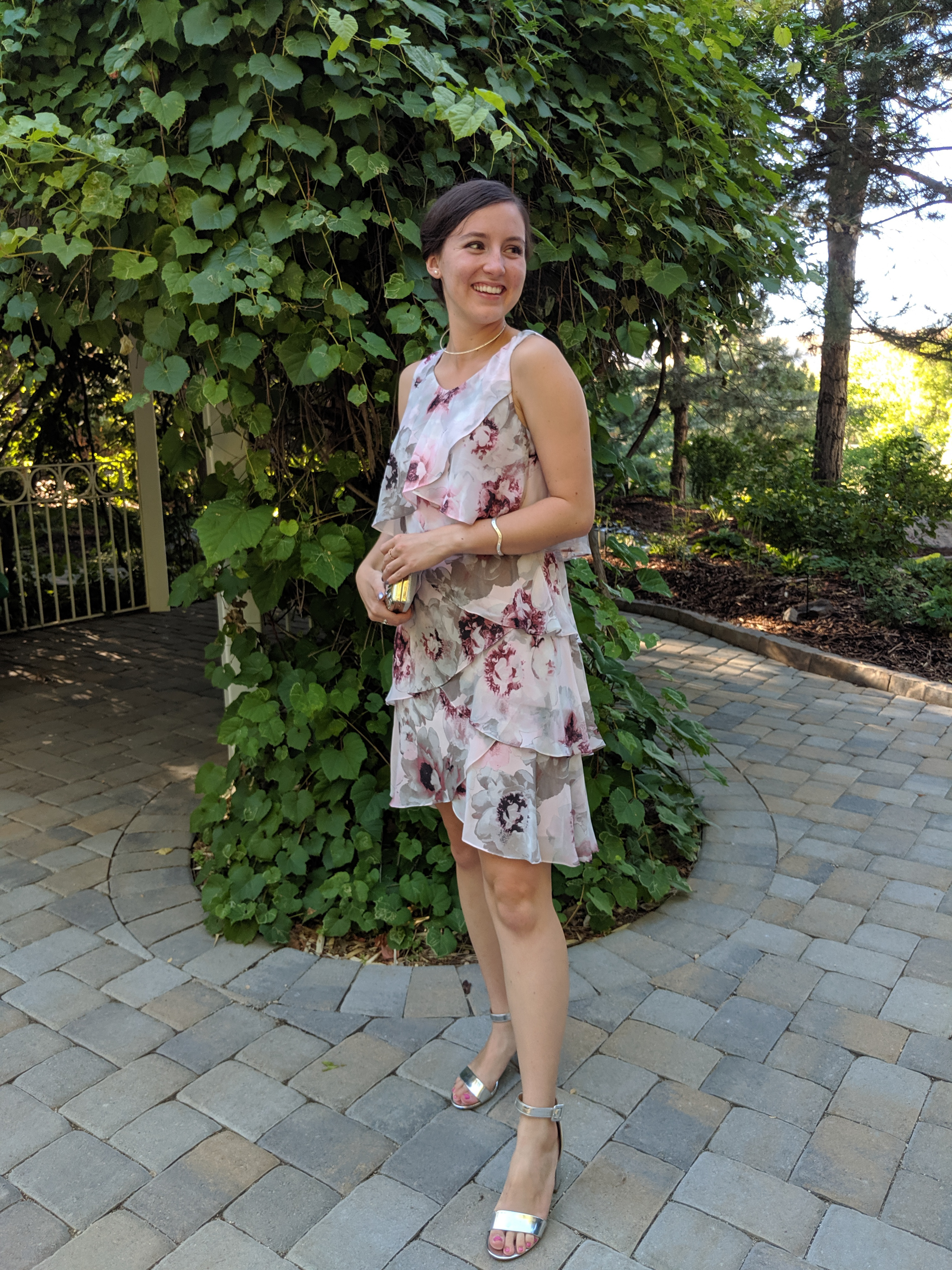 floral ruffle dress, JCPenney dress