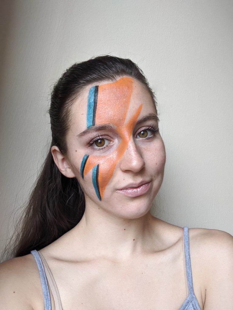 Ziggy Stardust, Aladdin Sane, face paint, halloween costume