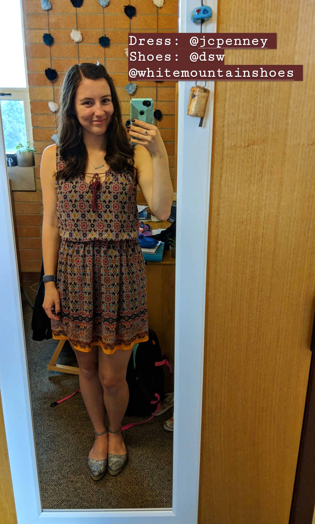 maroon patterned dress, sparkly espadrilles, fall outfit