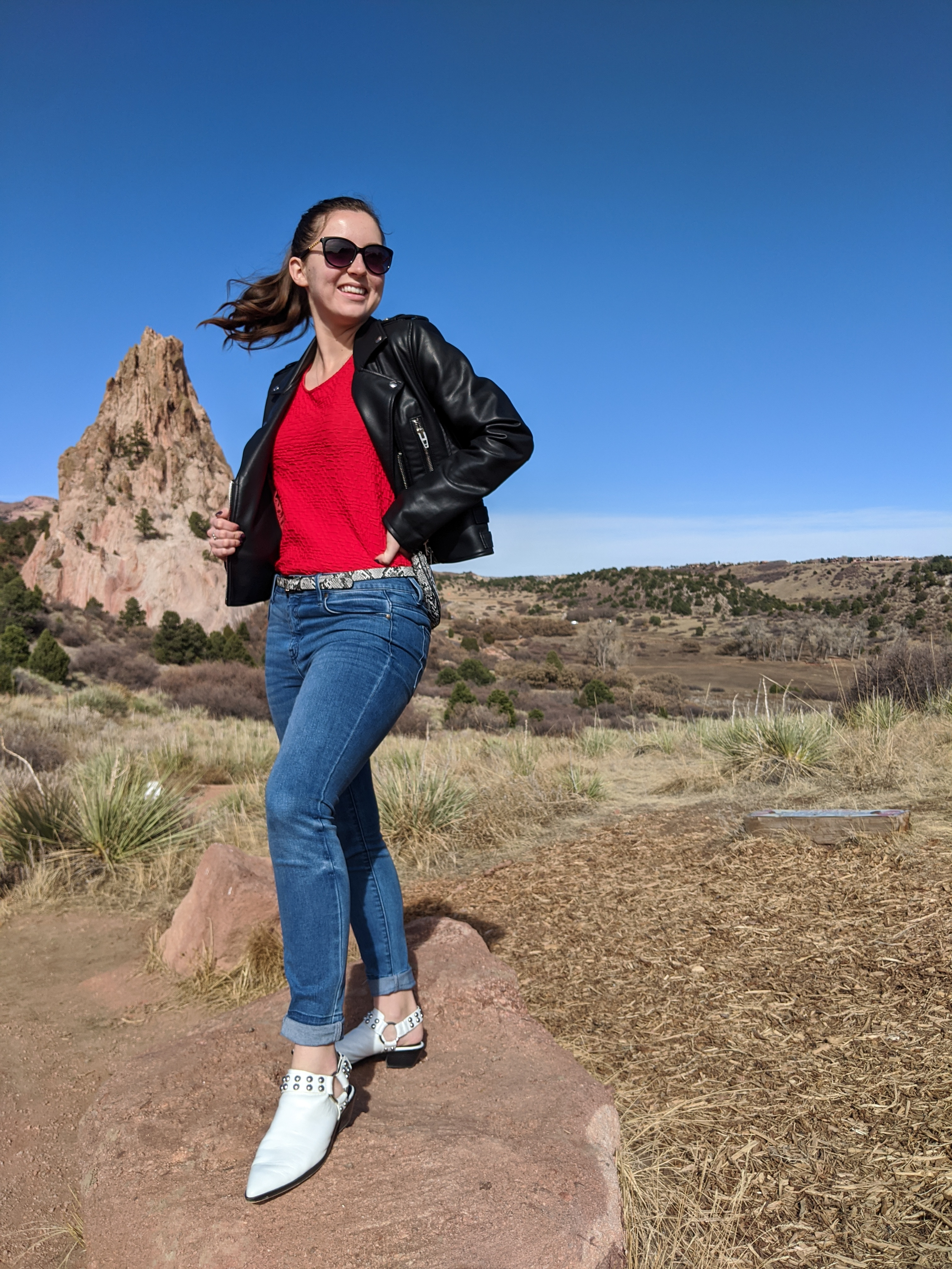 Instagram like counter, Instagram changes, red top, black pleather jacket