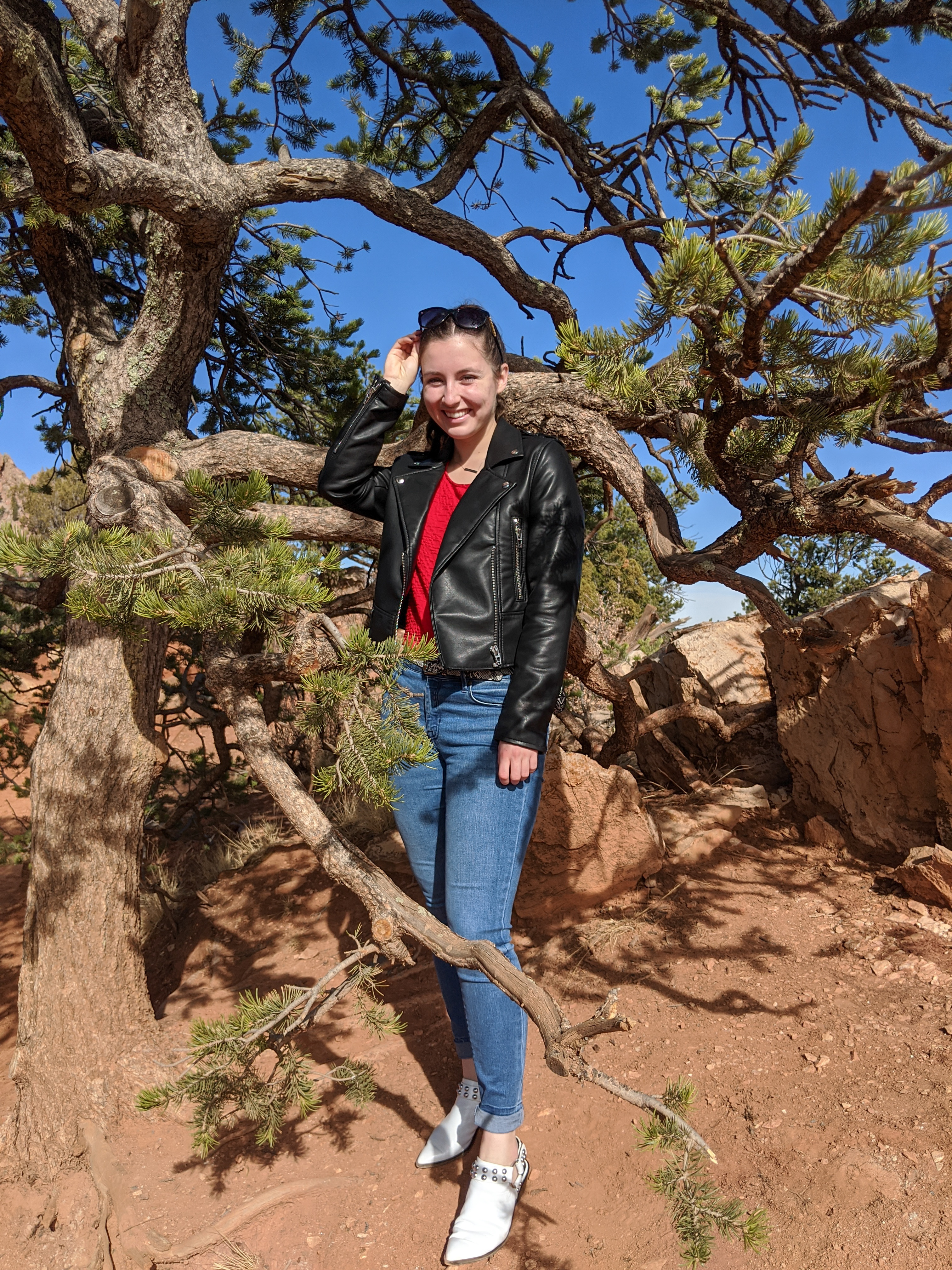 black pleather jacket, edgy fall outfit, Denver blogger
