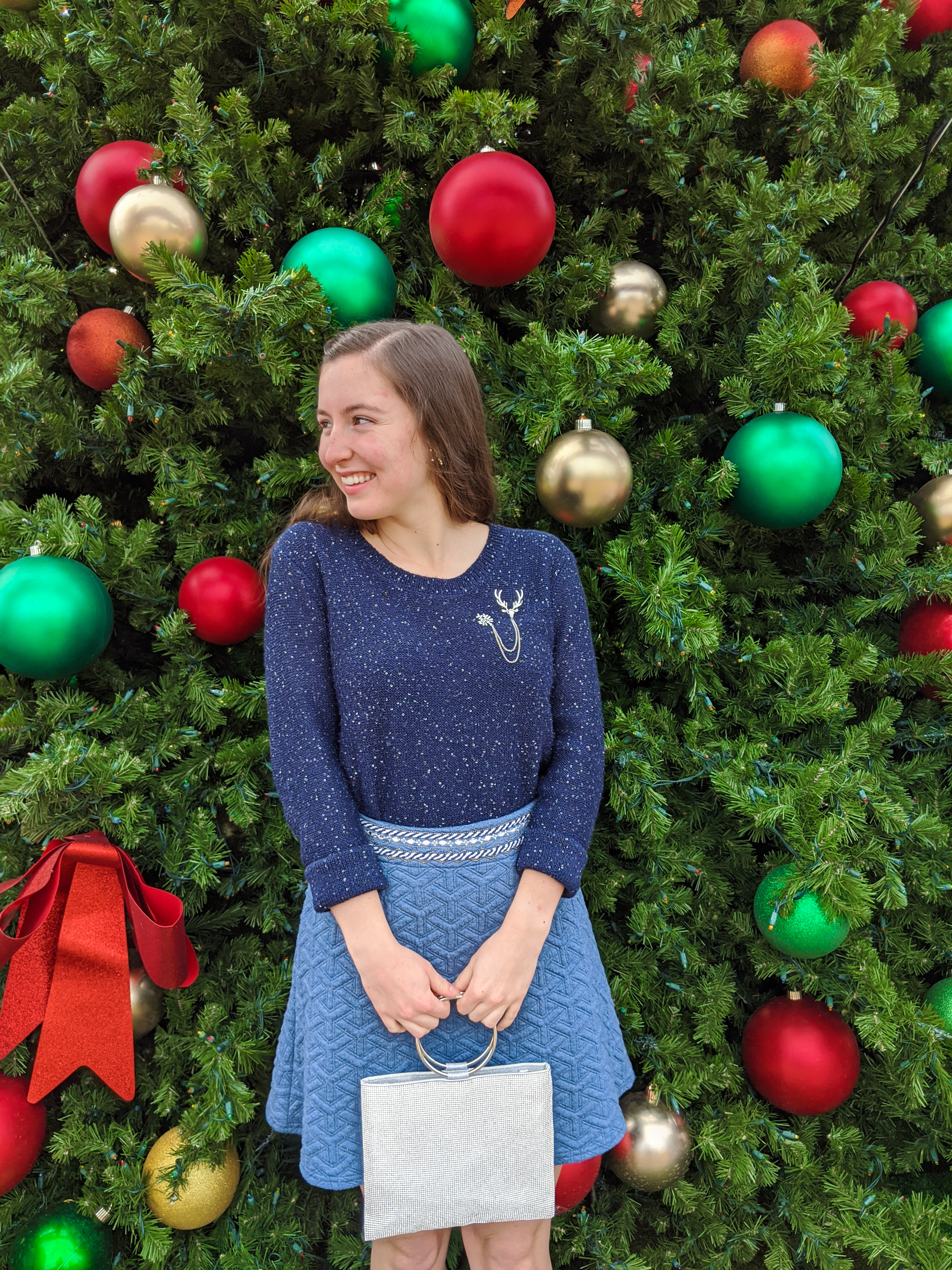 vision in blue, winter outfit, navy, DSW