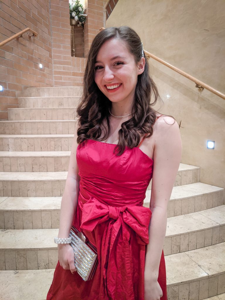 red dress, bow dress, thrifting, fun things to do on Valentine's Day