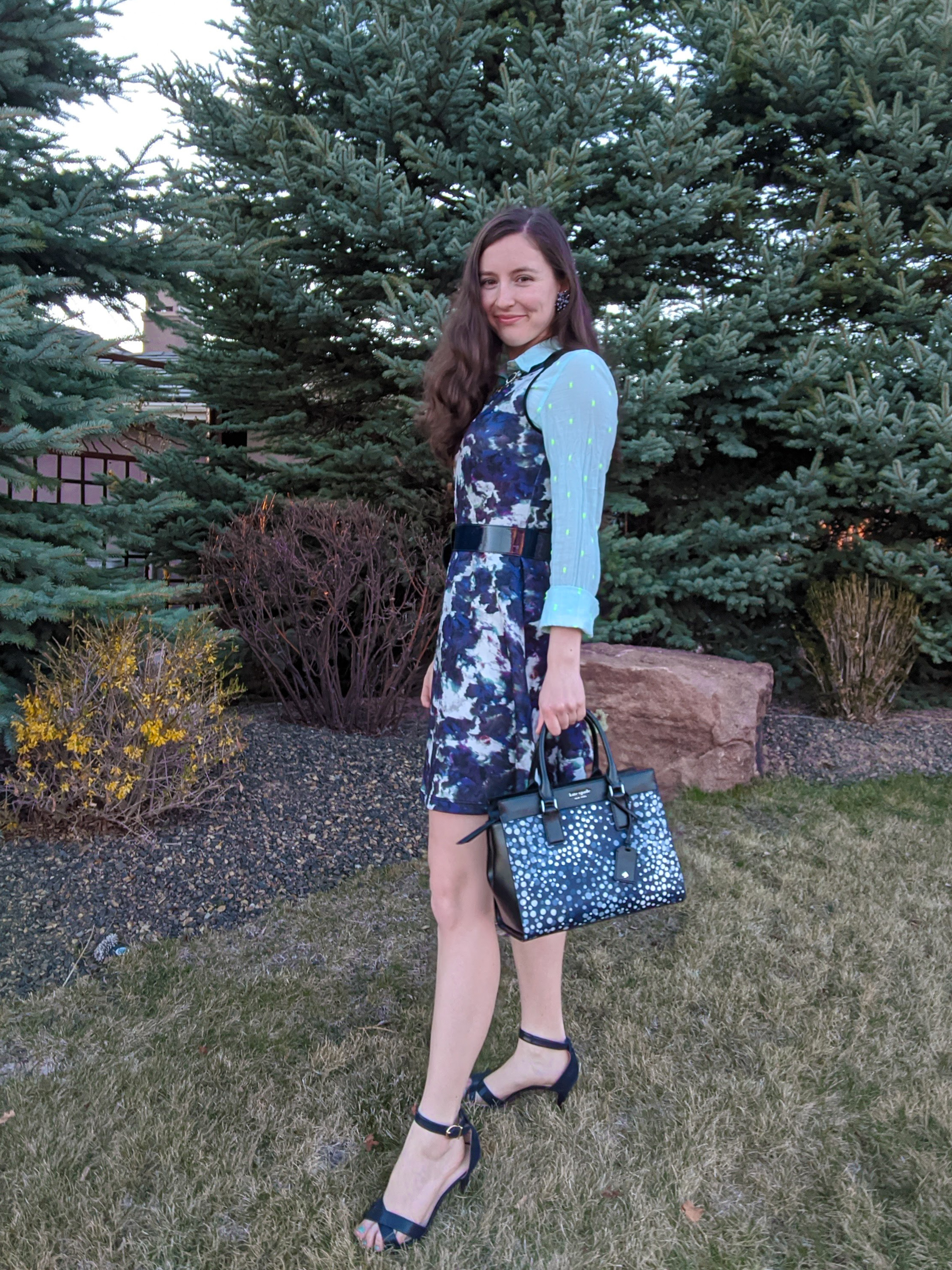 preppy style, work wear style, Kate Spade handbag