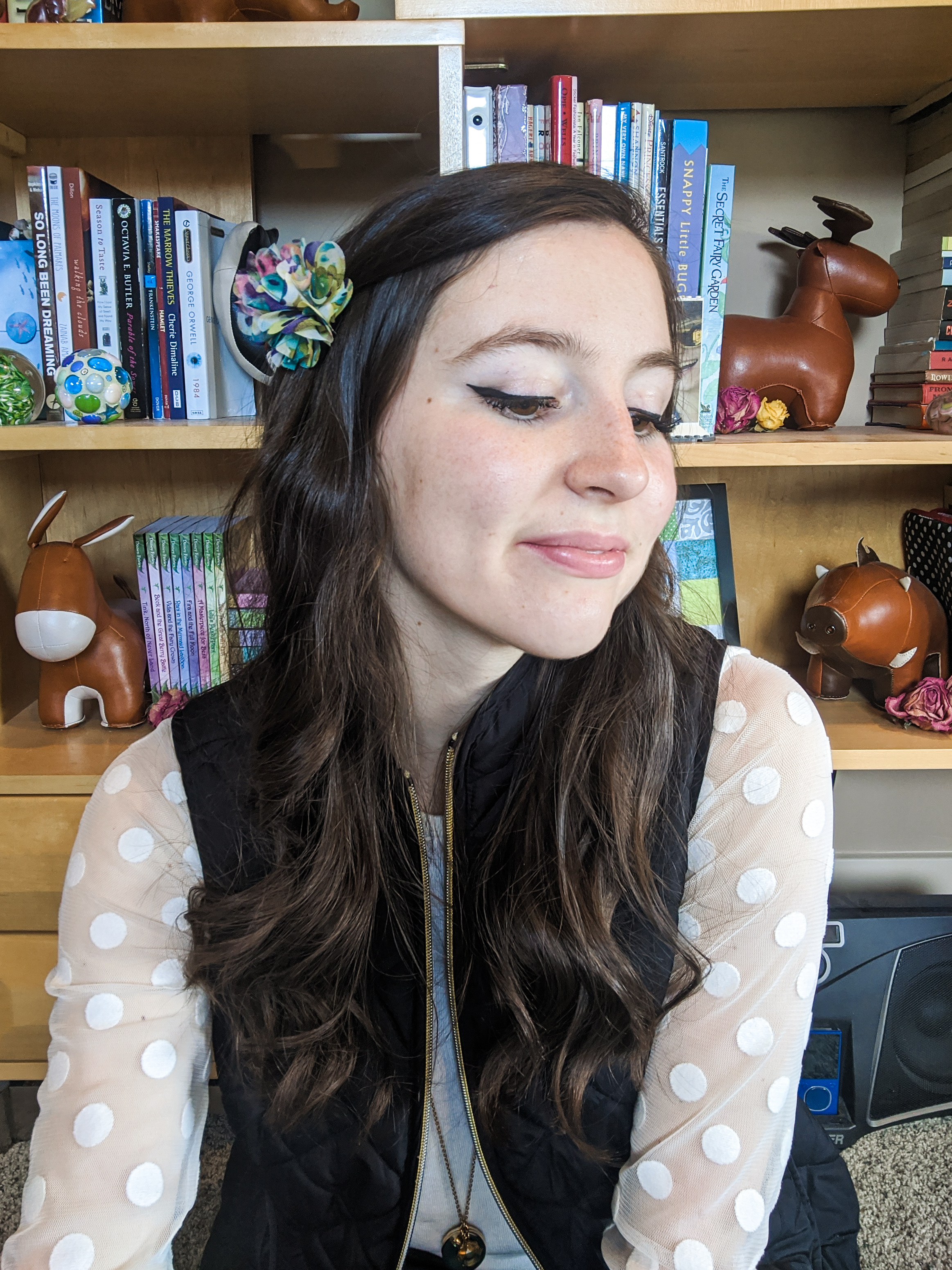 winged eyeliner, staying home, quarantine activities