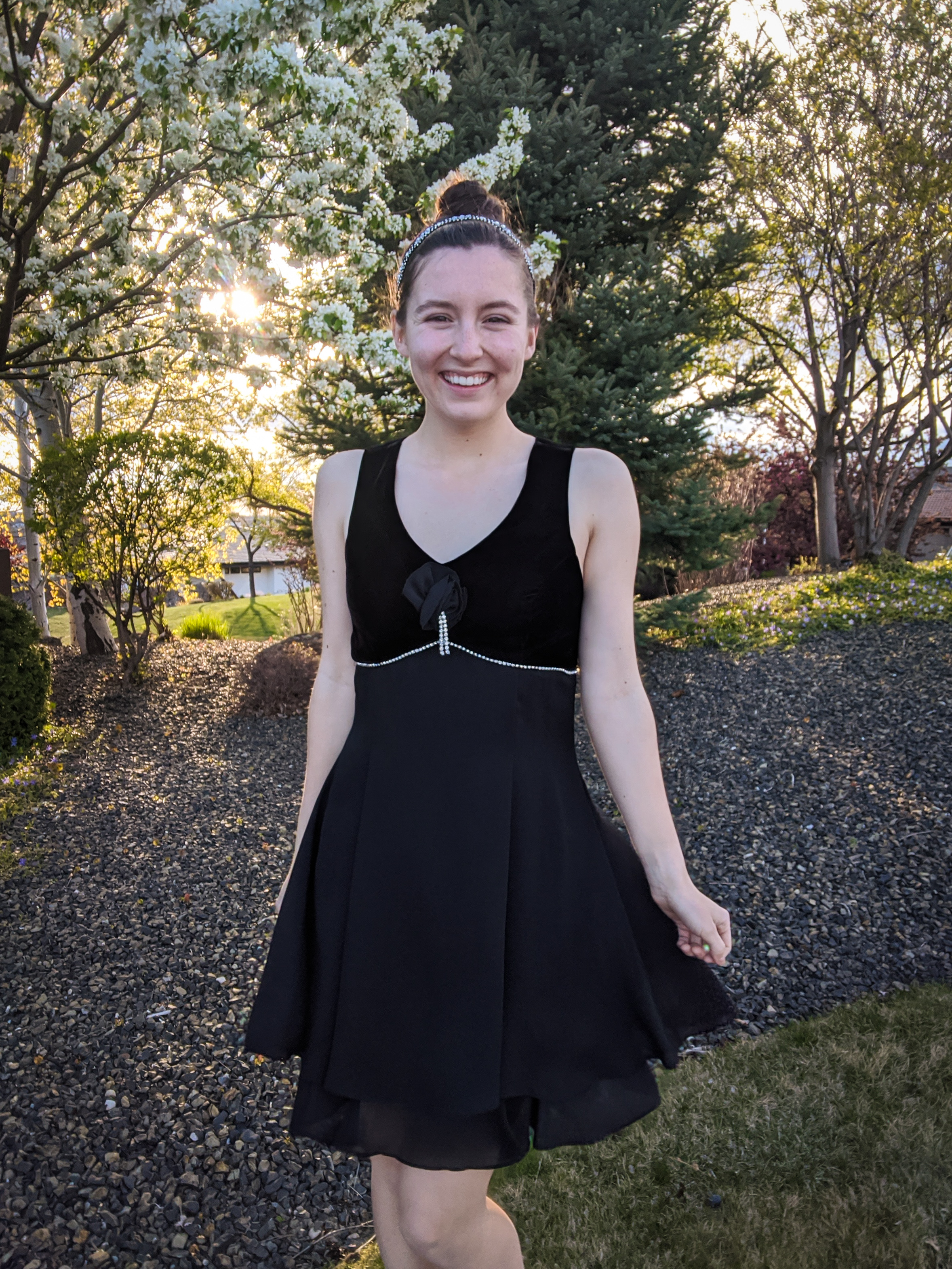 old fashioned black dress, LBD, thrift shopping