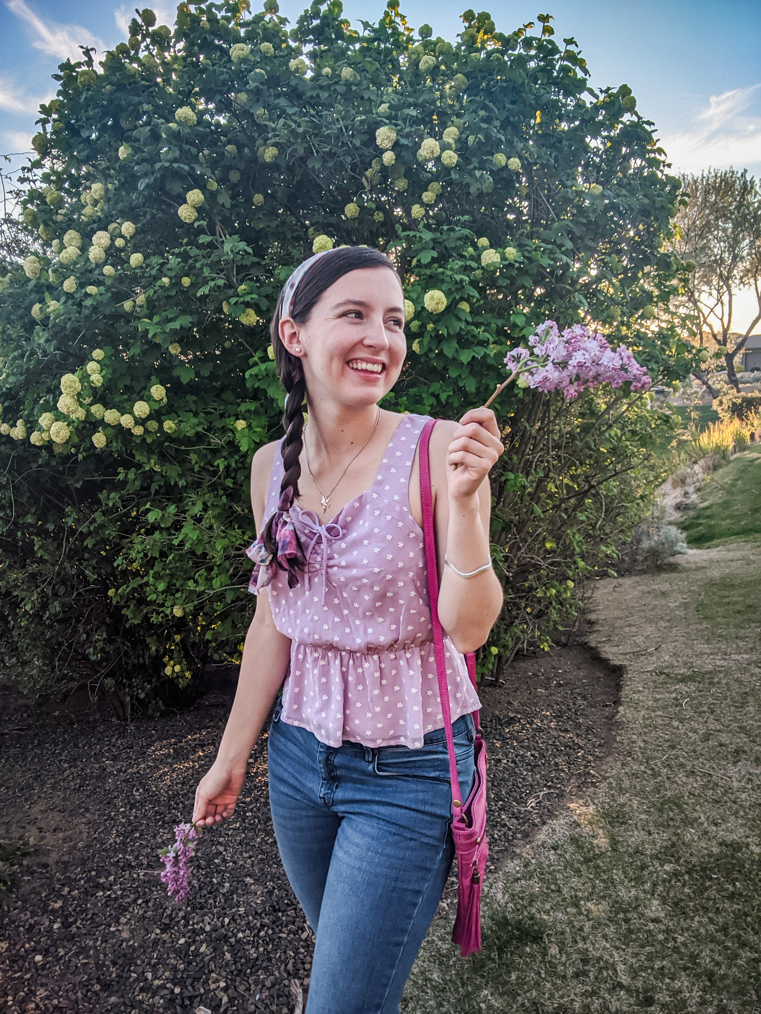 lavender, blue jeans, Francesca's, denim day