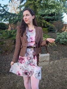 Blair Waldorf outfit, JCPeney, floral dress, ruffle dress