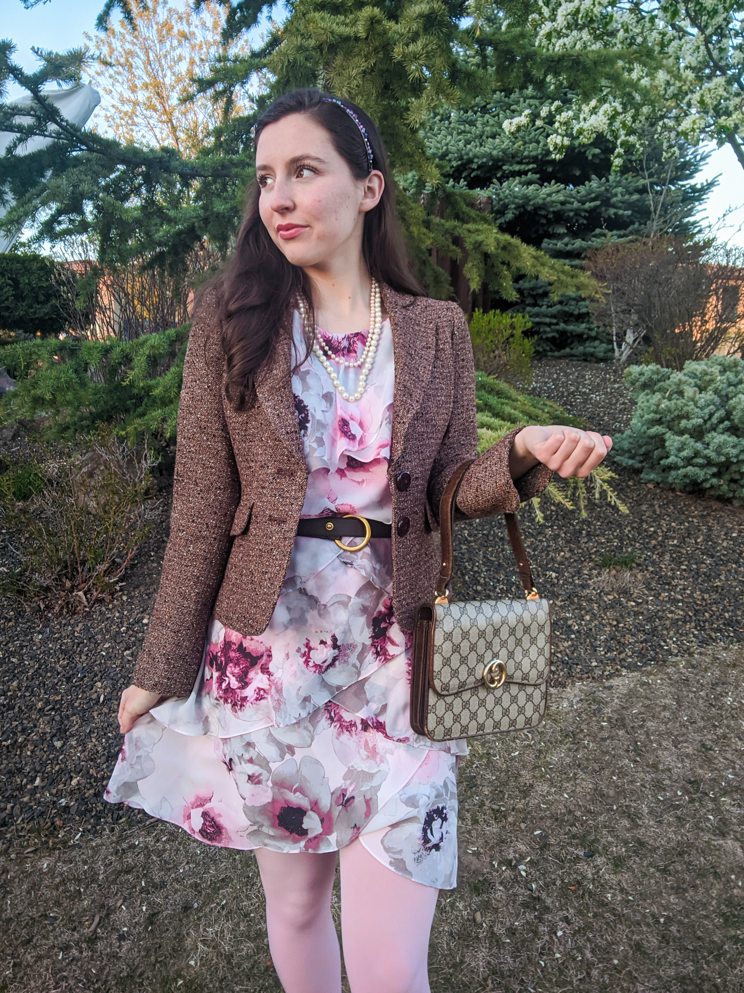 Blair Waldorf outfit, JCPeney, floral dress, ruffle dress