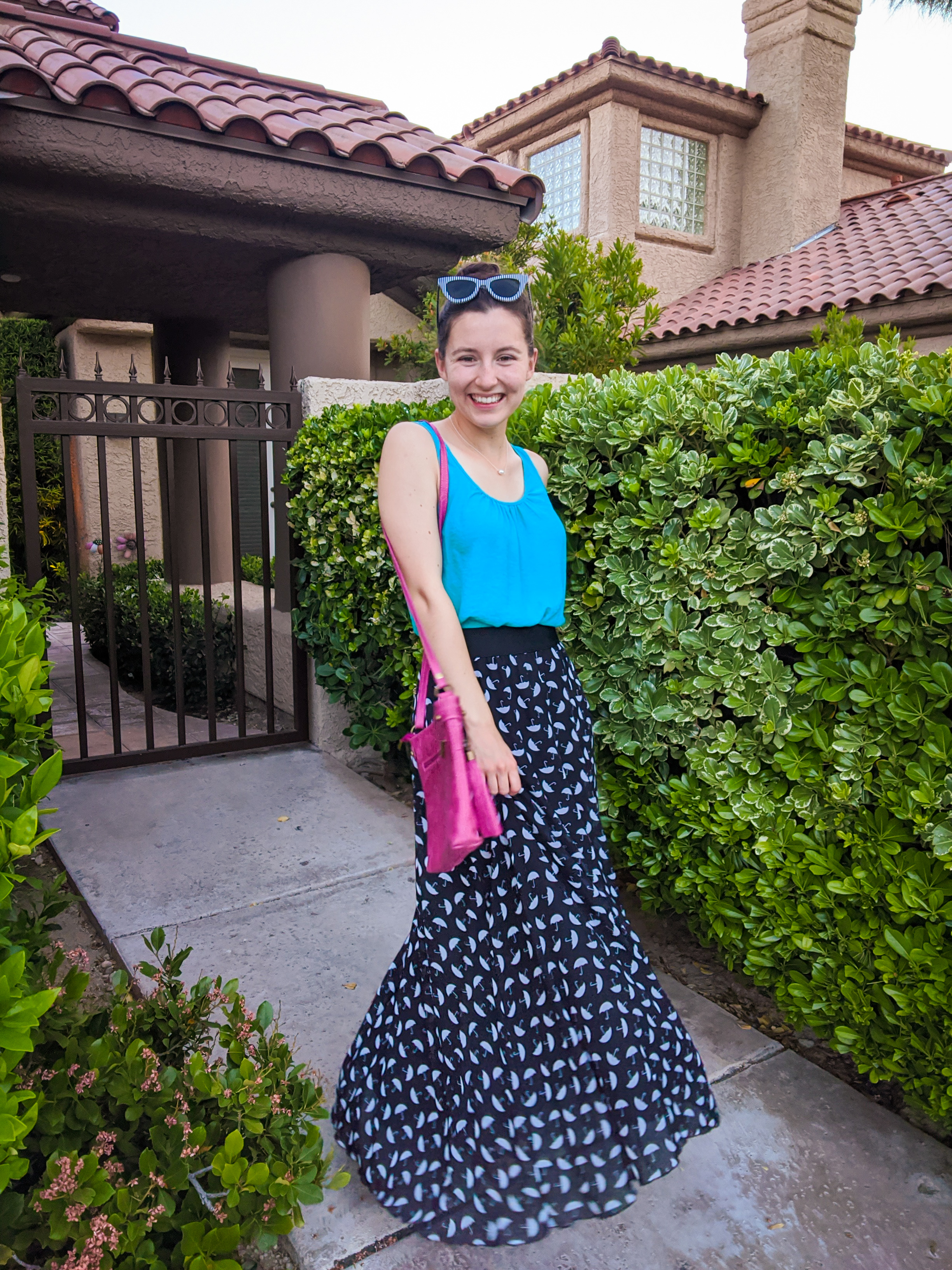 umbrella-printed-maxi-skirt-turquoise-top
