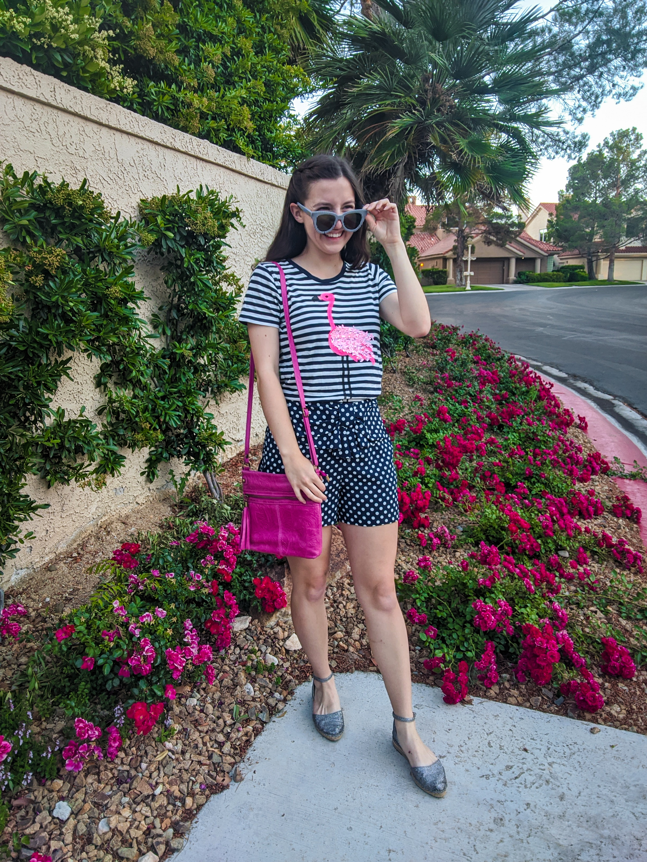 how to pattern mix, how to print mix, mixing patterns, polka dots and stripes