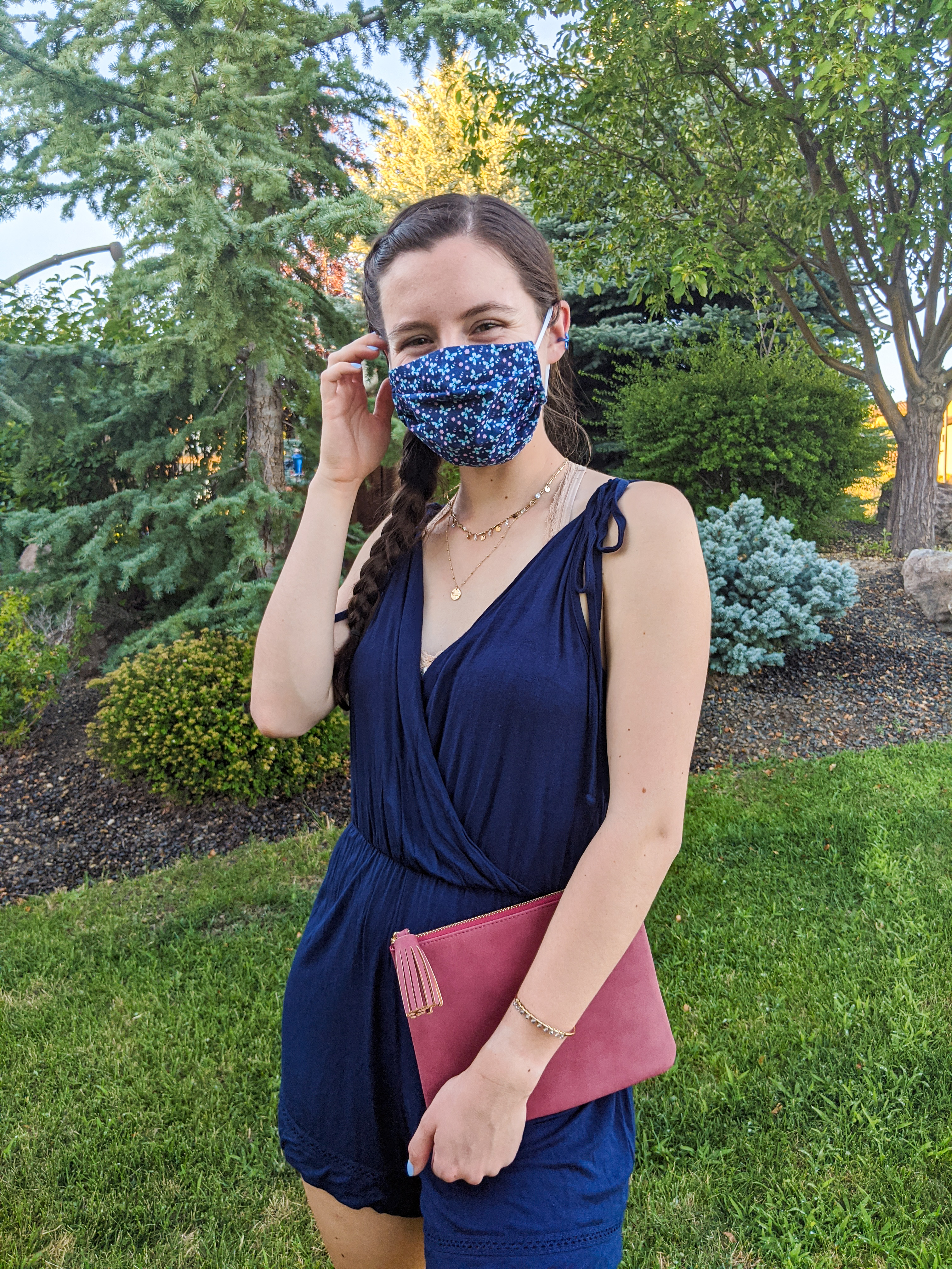 navy-blue-face-mask-romper-summer-style