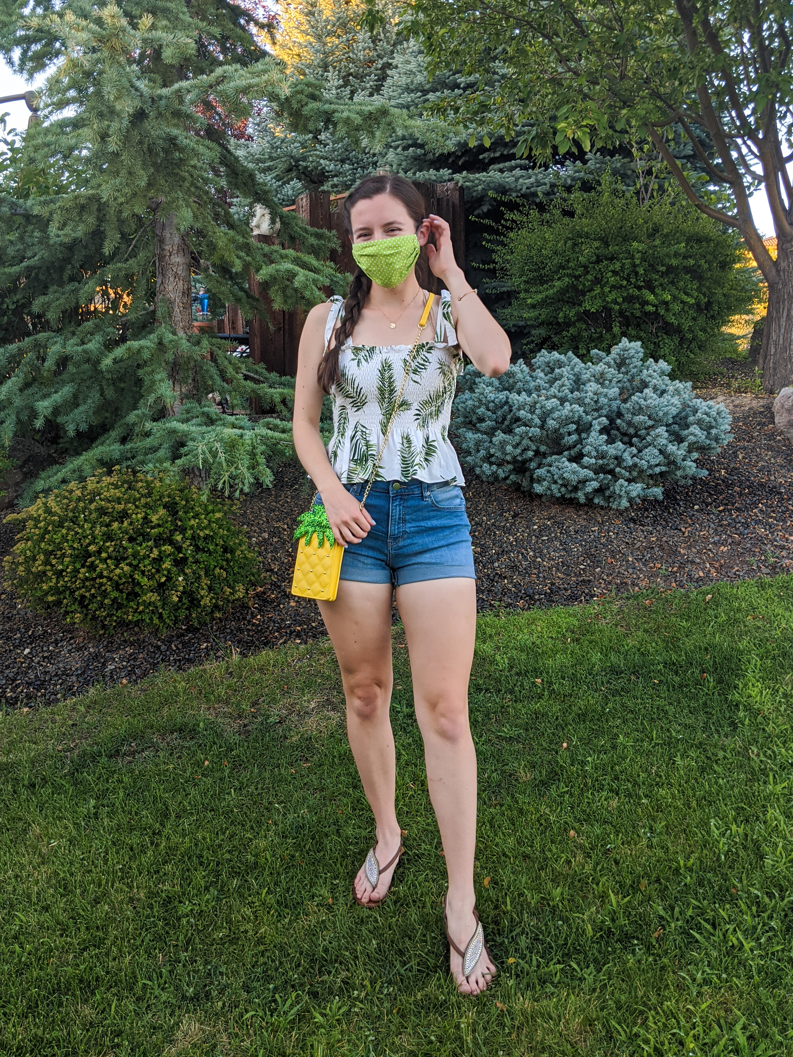 mask-fashion-palm-print-pineapple-purse