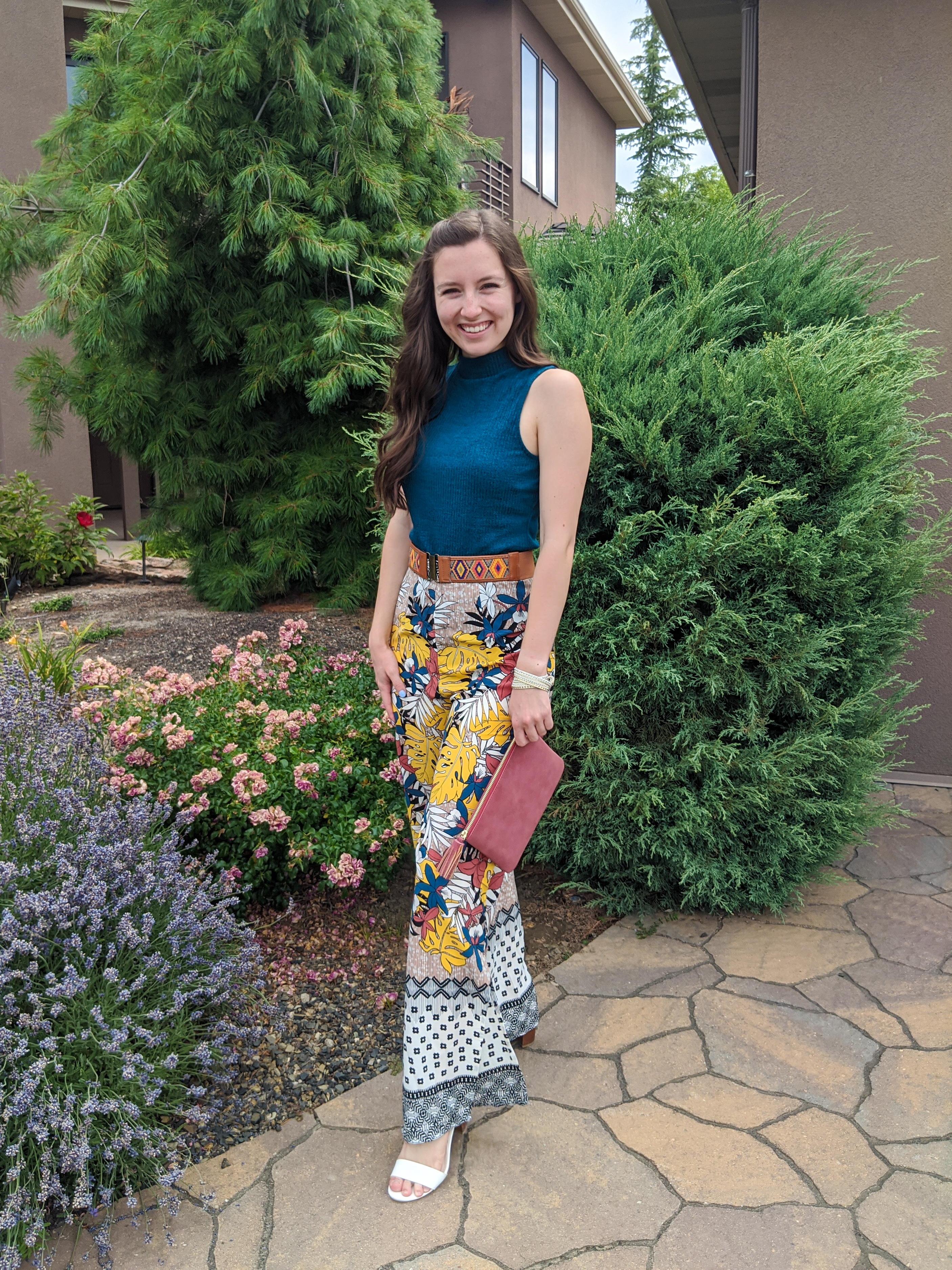 boho-style-mockneck-top-patterned-pants