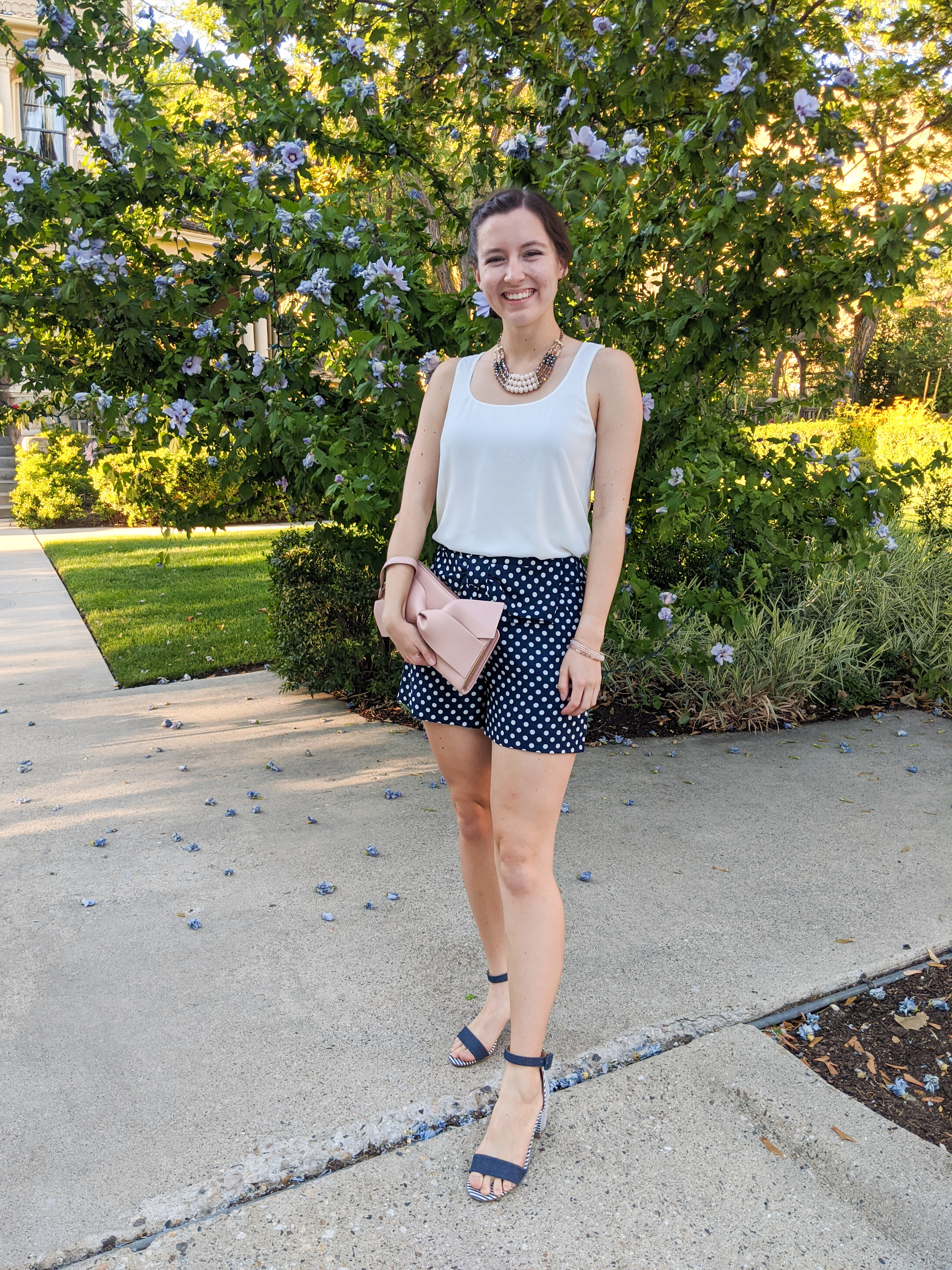 blush-navy-polka-dots-white-blouse-college-blogger