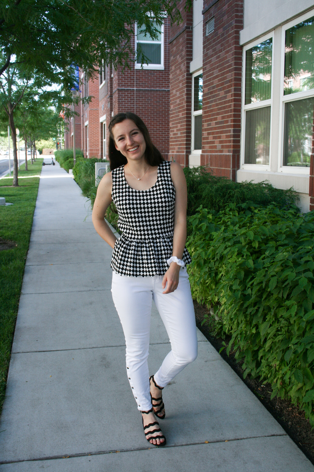 checkered-peplum-white-jeans-charming-charlie