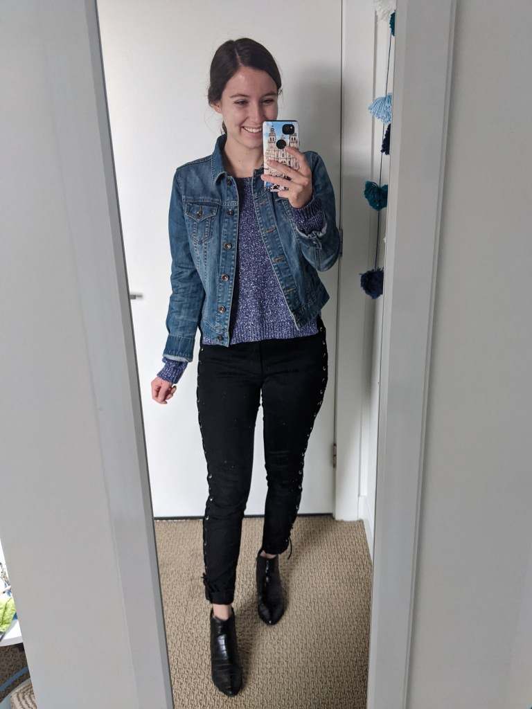 hand-me-down-thrifted-laceup-pants-purple-sweater