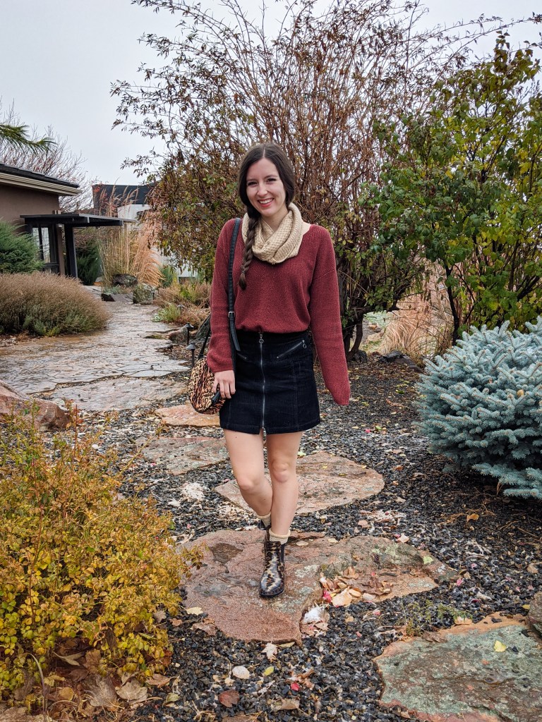 sparkly-sweater-thrifted-black-corduroy-skirt