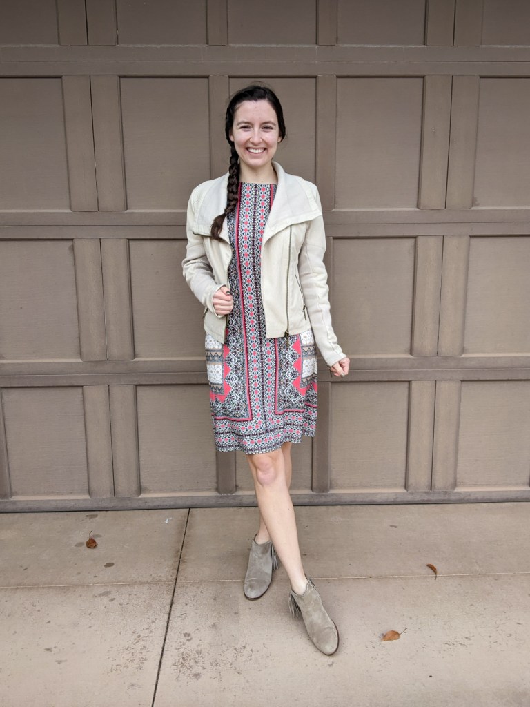 patterned-dress-professional-beige-jacket-fall-outfit